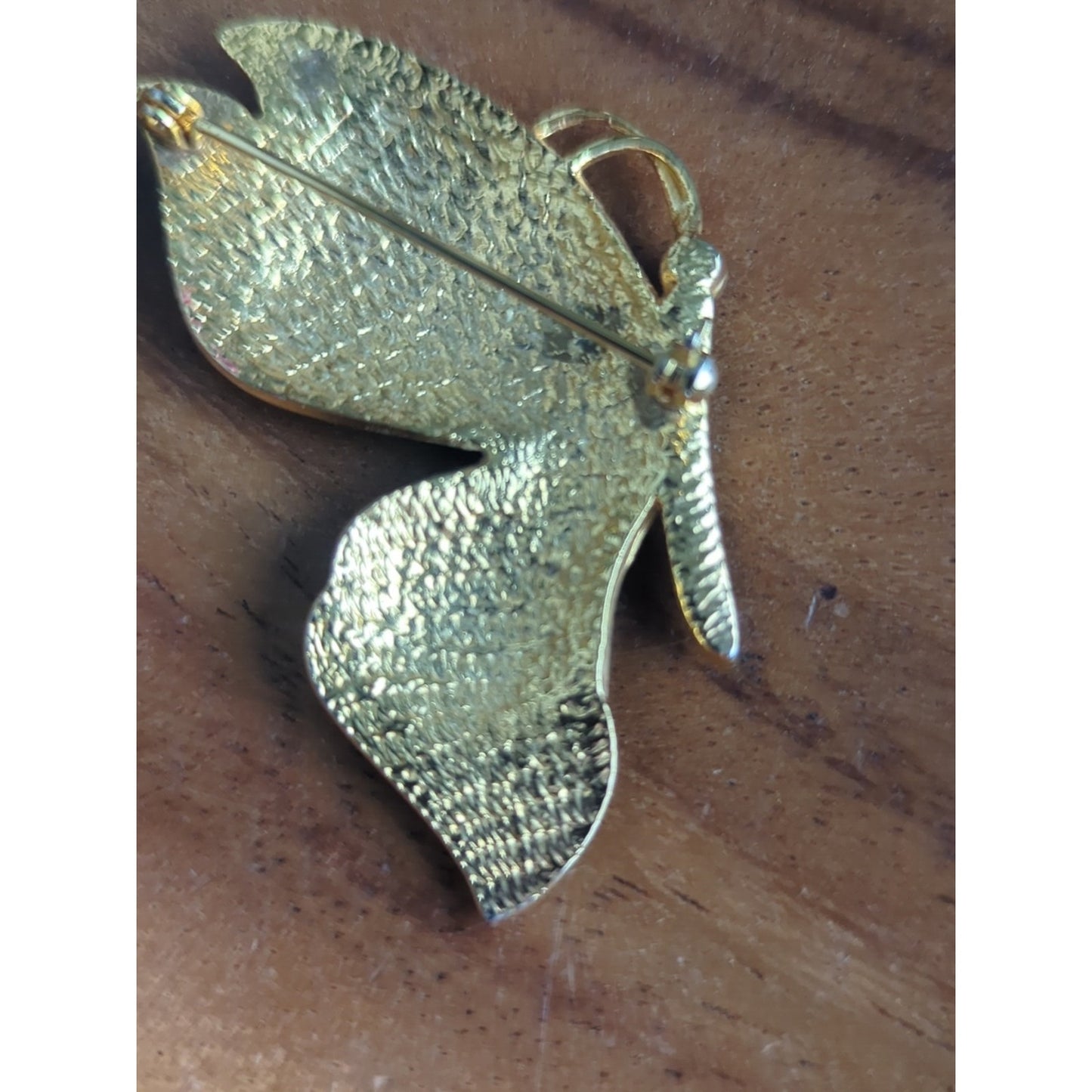Vintage Butterfly Brooch Set 90s Enamel Rhinestone Butterflies Heart Trinket Box