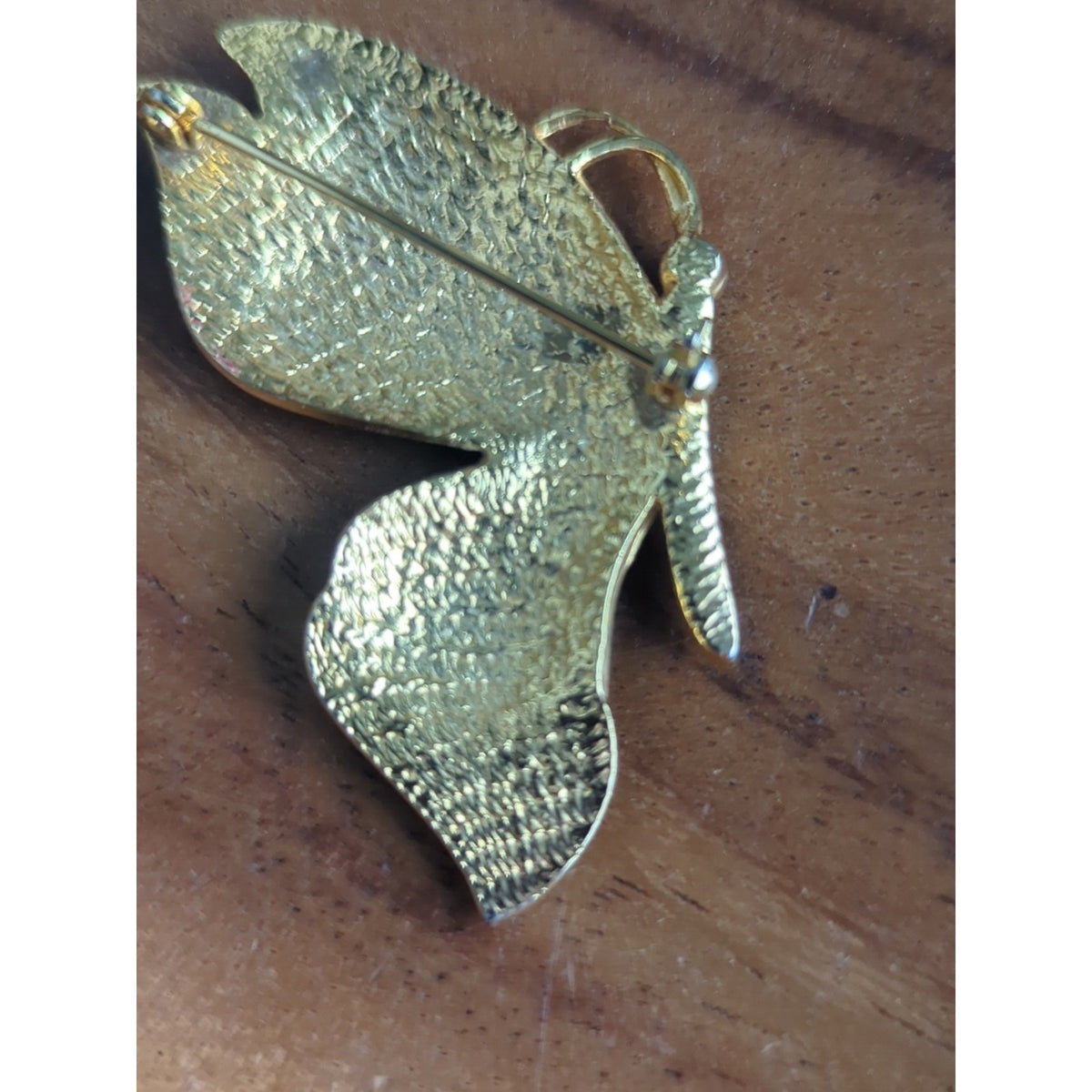 Vintage Butterfly Brooch Set 90s Enamel Rhinestone Butterflies Heart Trinket Box