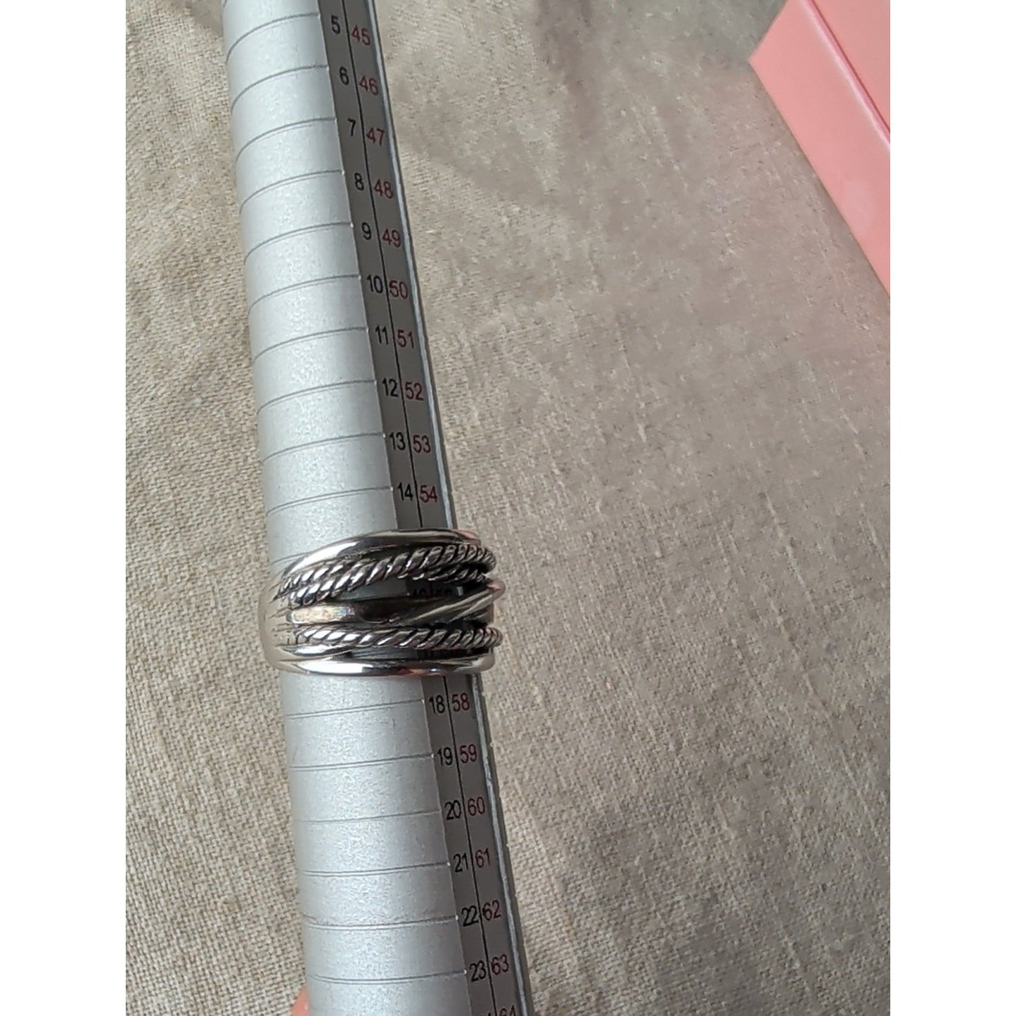 925 Sterling Silver 14K Gold Accent Ring Two Tone Wide Statement Band