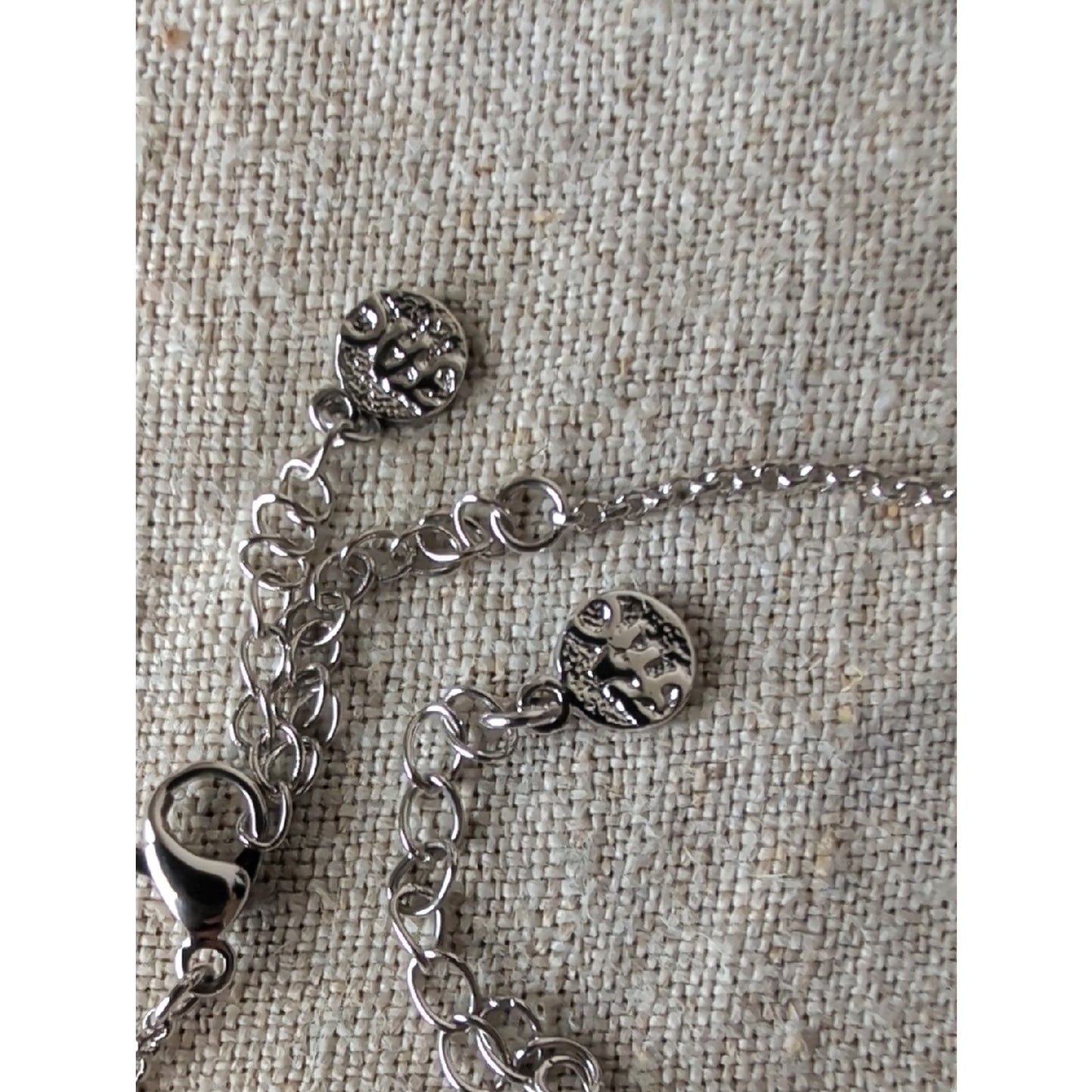 Two FAC Crystal Pet Lover Necklaces  Dog Bone, Paw Print & Heart Pendants