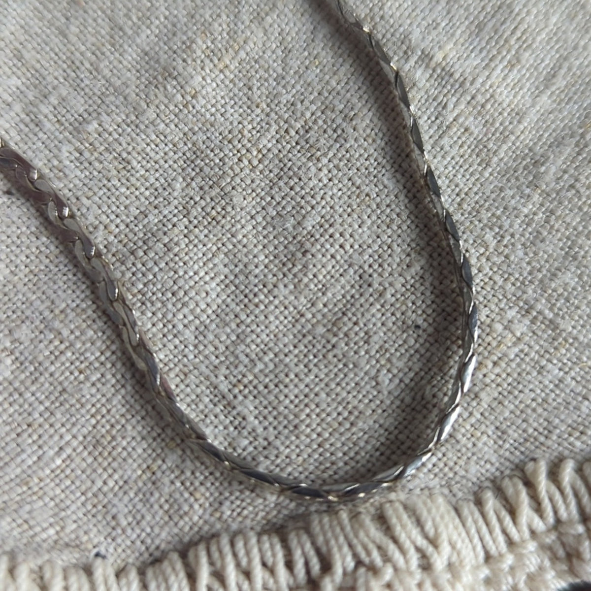 Vintage Silver Tone Layered Necklace Set 1 Snake Chain  1 Textured Chain Layer