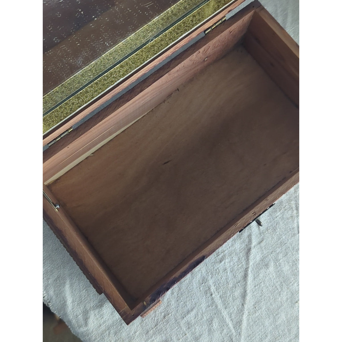 Vintage Carved Wood Keepsake Box | Storybook Cottage Jewelry Chest | Ornate Foot