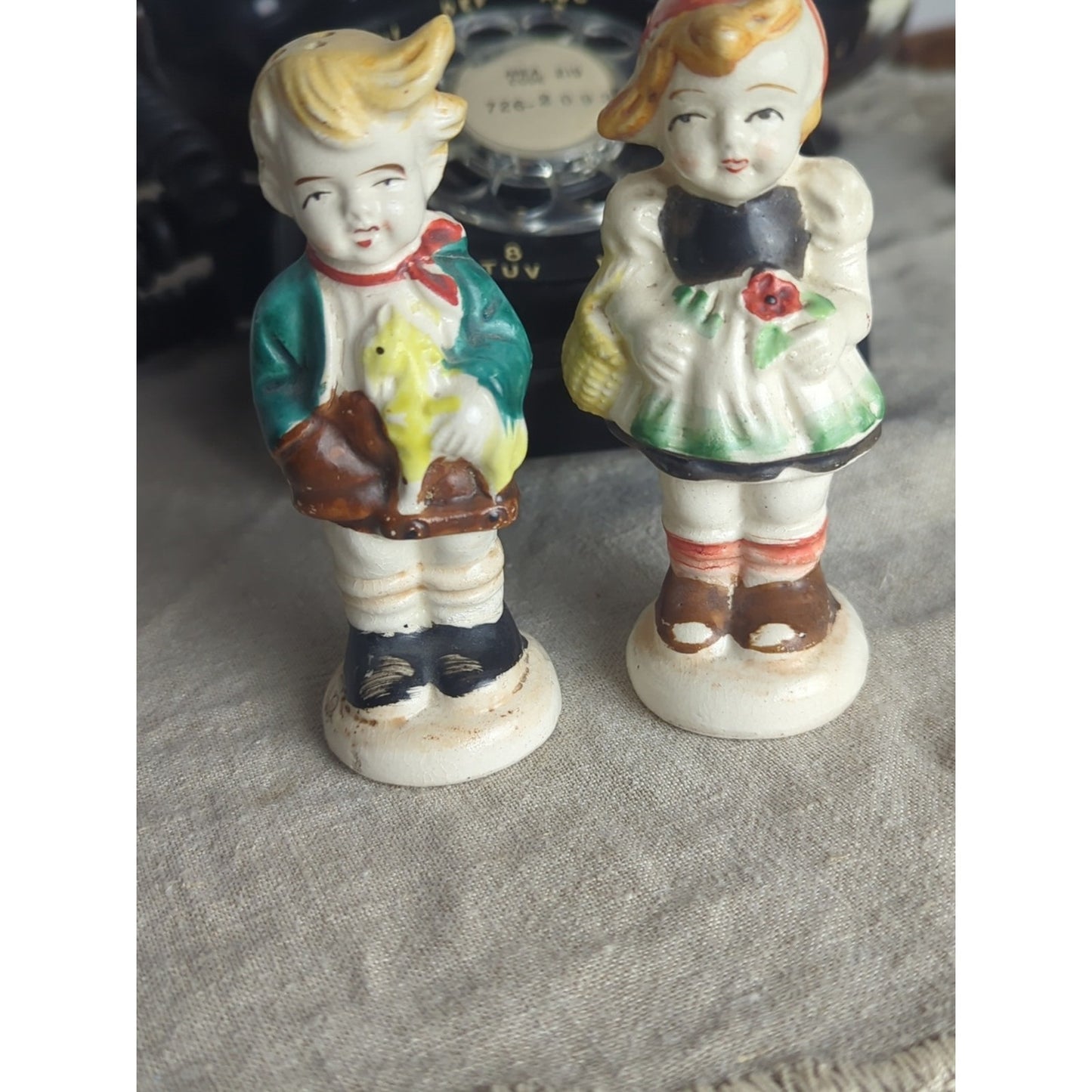 Vintage Occupied Japan Figural Salt & Pepper Shakers – Storybook Dutch Boy Girl