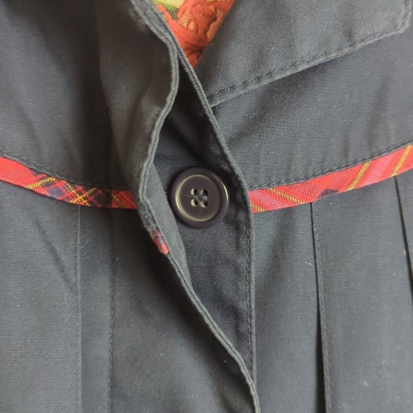 Vintage Rothschild Madeline Pea Coat Pleated laid Faux Fur Lining Girls 12