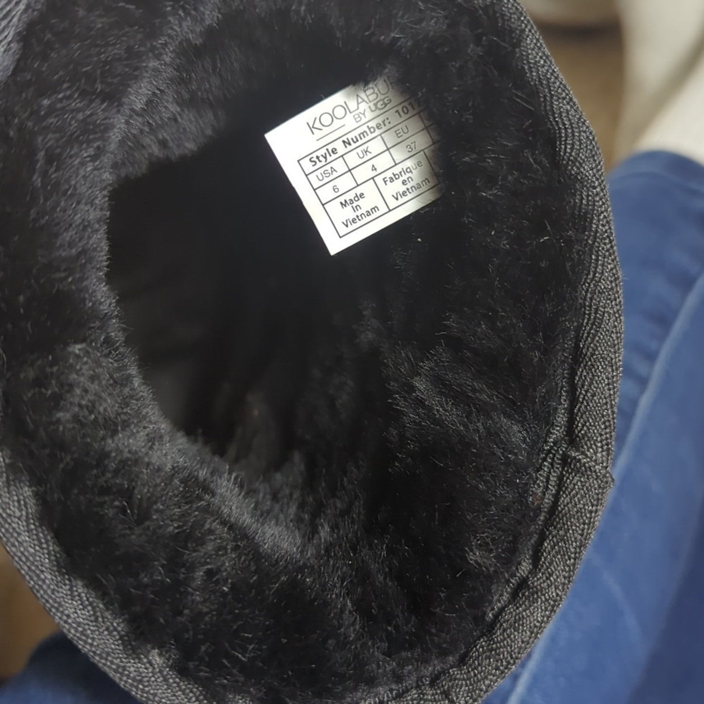 UGG Koolaburra  Slip On Suede Leather Sheepskin Boots Wool/Poly Sherpa Size 6