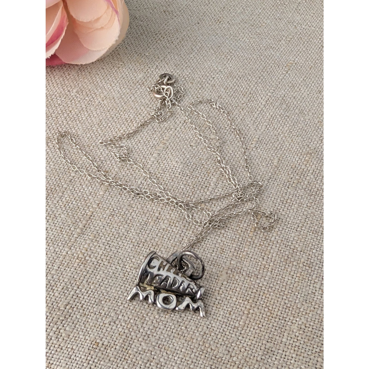 Cheerleader Sterling Silver Pendant & Necklace Gifts for Mom