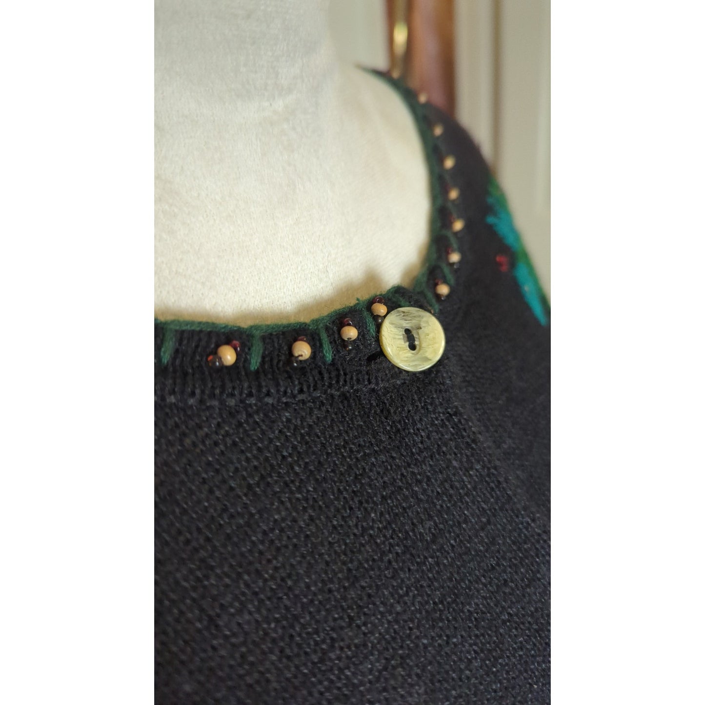 90's Maximalists Playful Art to Wear Button-down Knit Cardigan Women's XL