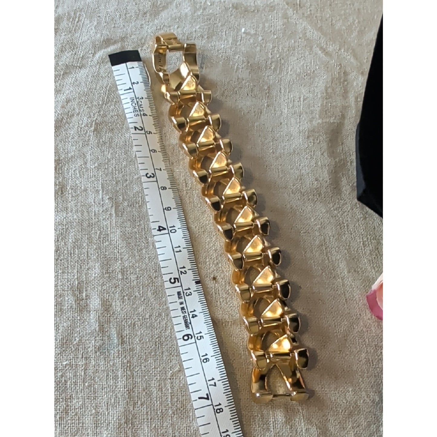Brighton Hammered Gold Tone Chunky Chain Bracelet Statement Jewelry