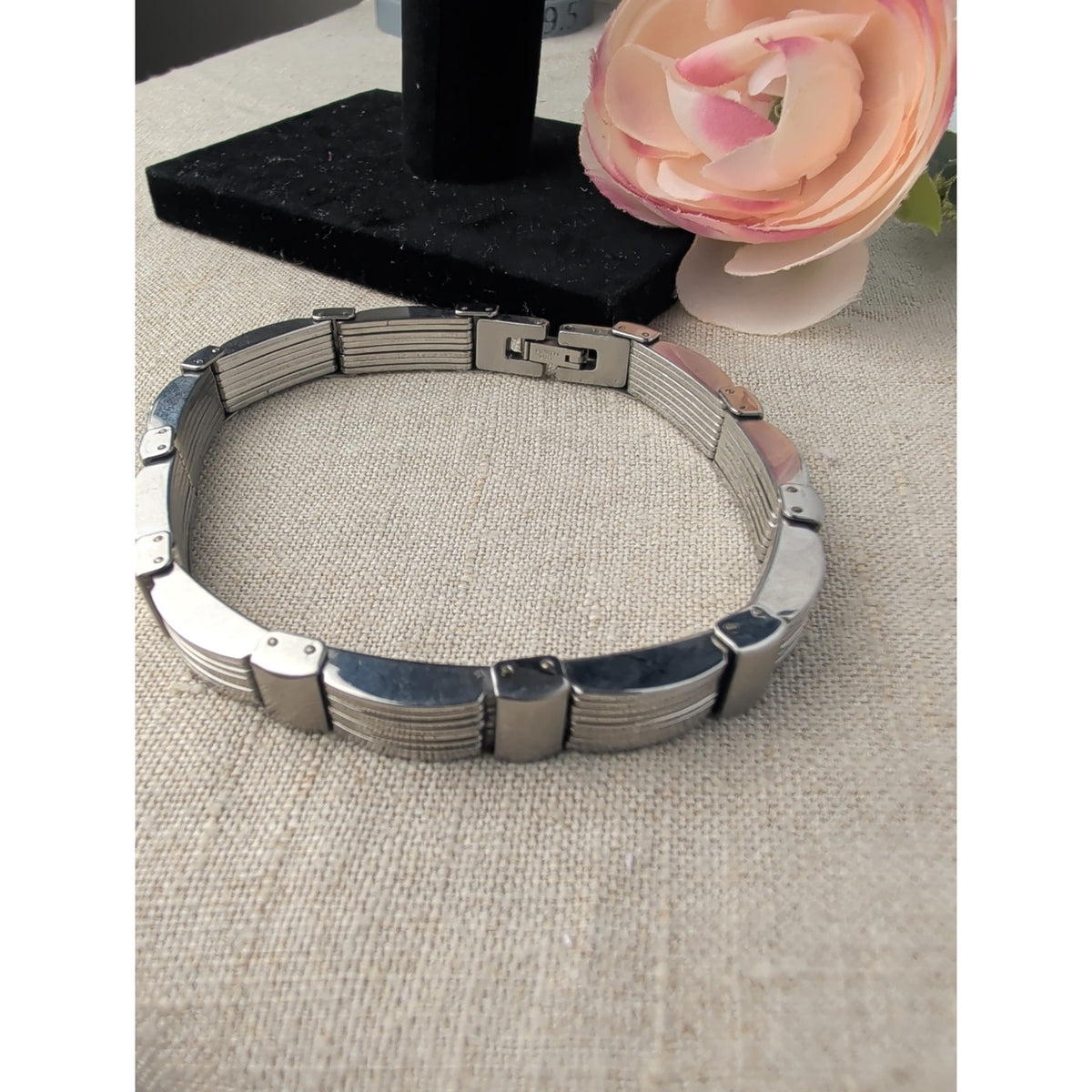 Icewave Men’s Stainless Steel Bracelet Silver Tone Watchband Link Modernist