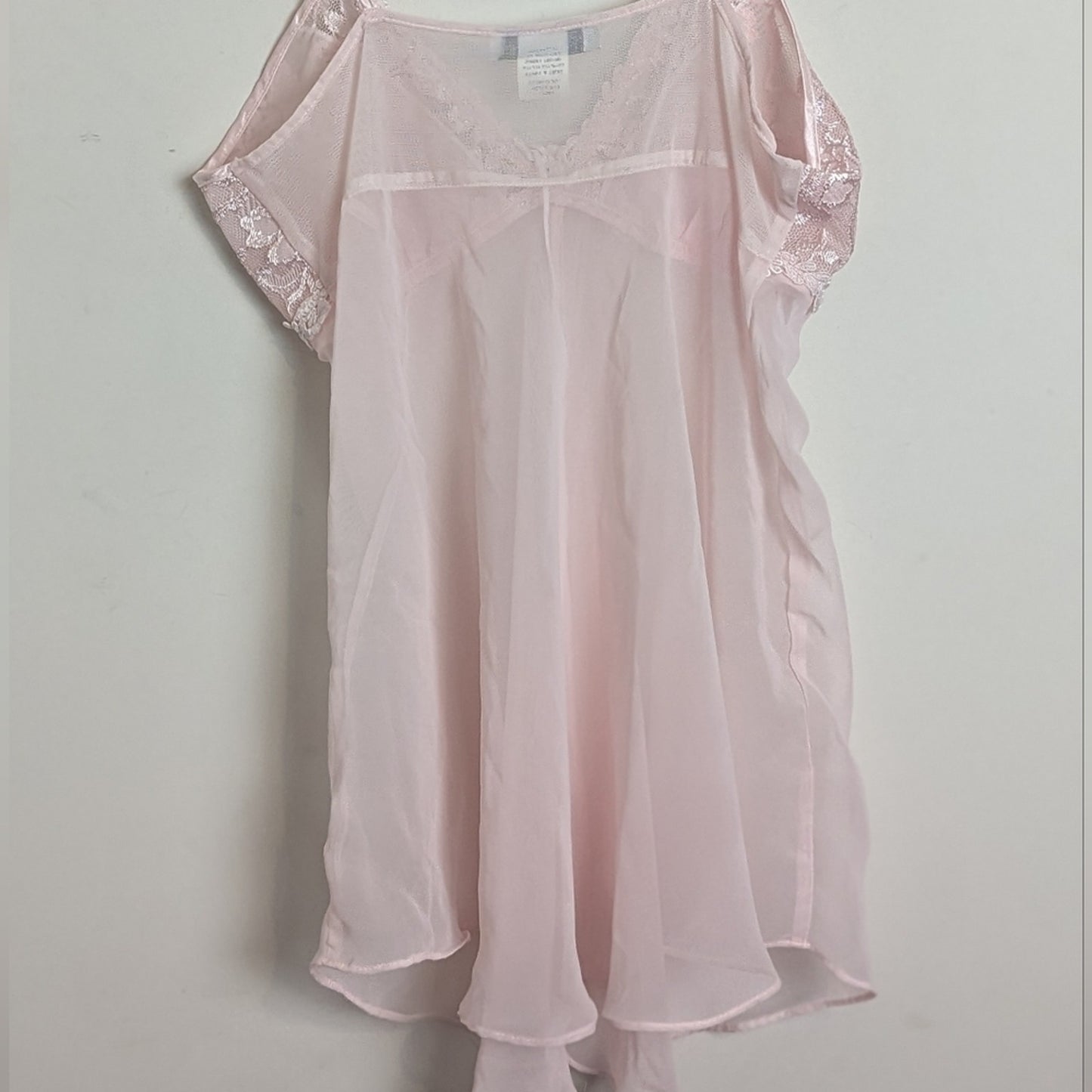 Y2K Vintage Coquette Pink Lace & Embroidered Lingerie Top Women's Size Medium