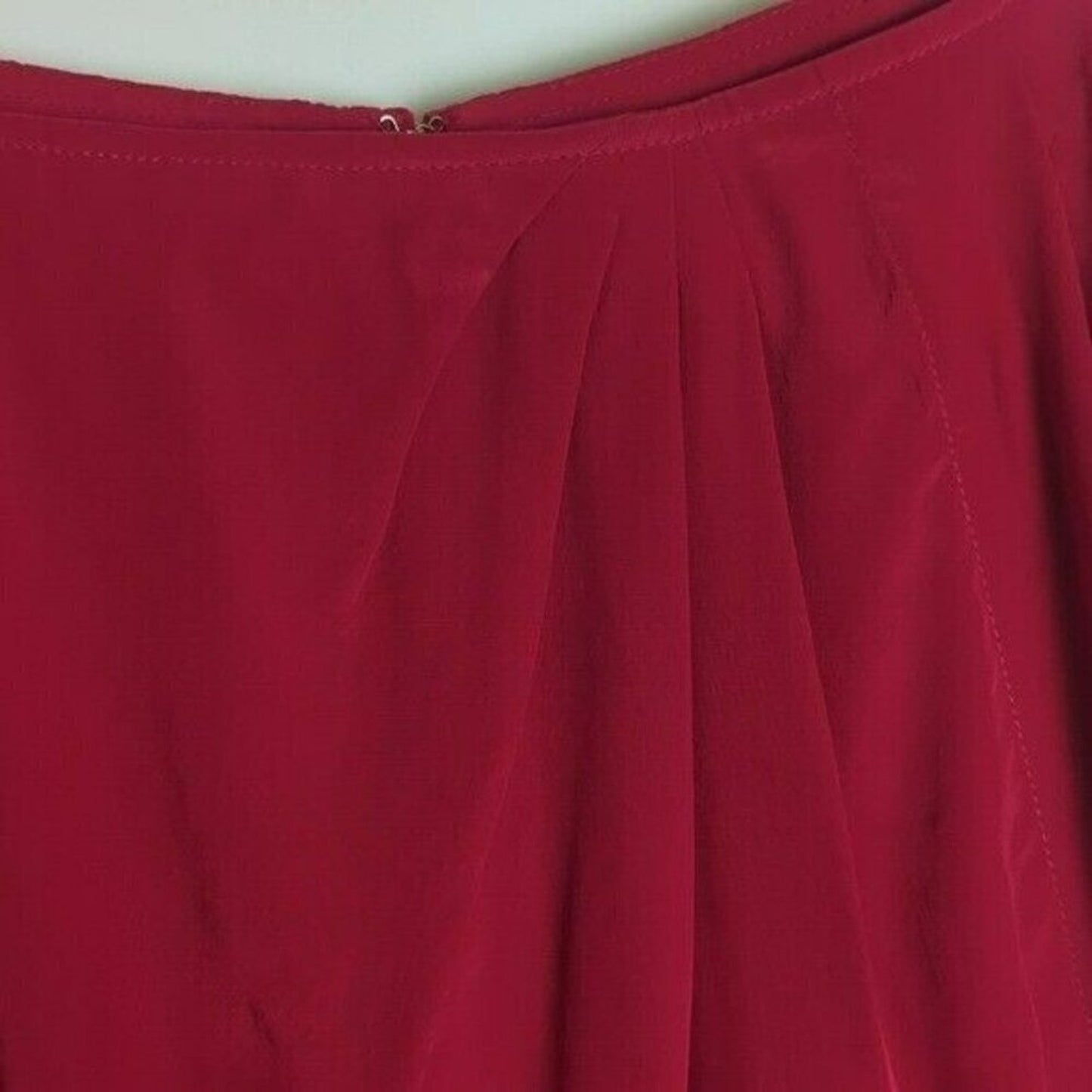 Silk Vintage 90's Faux Wrap Midi/Maxi Skirt Red Women's Size 12*