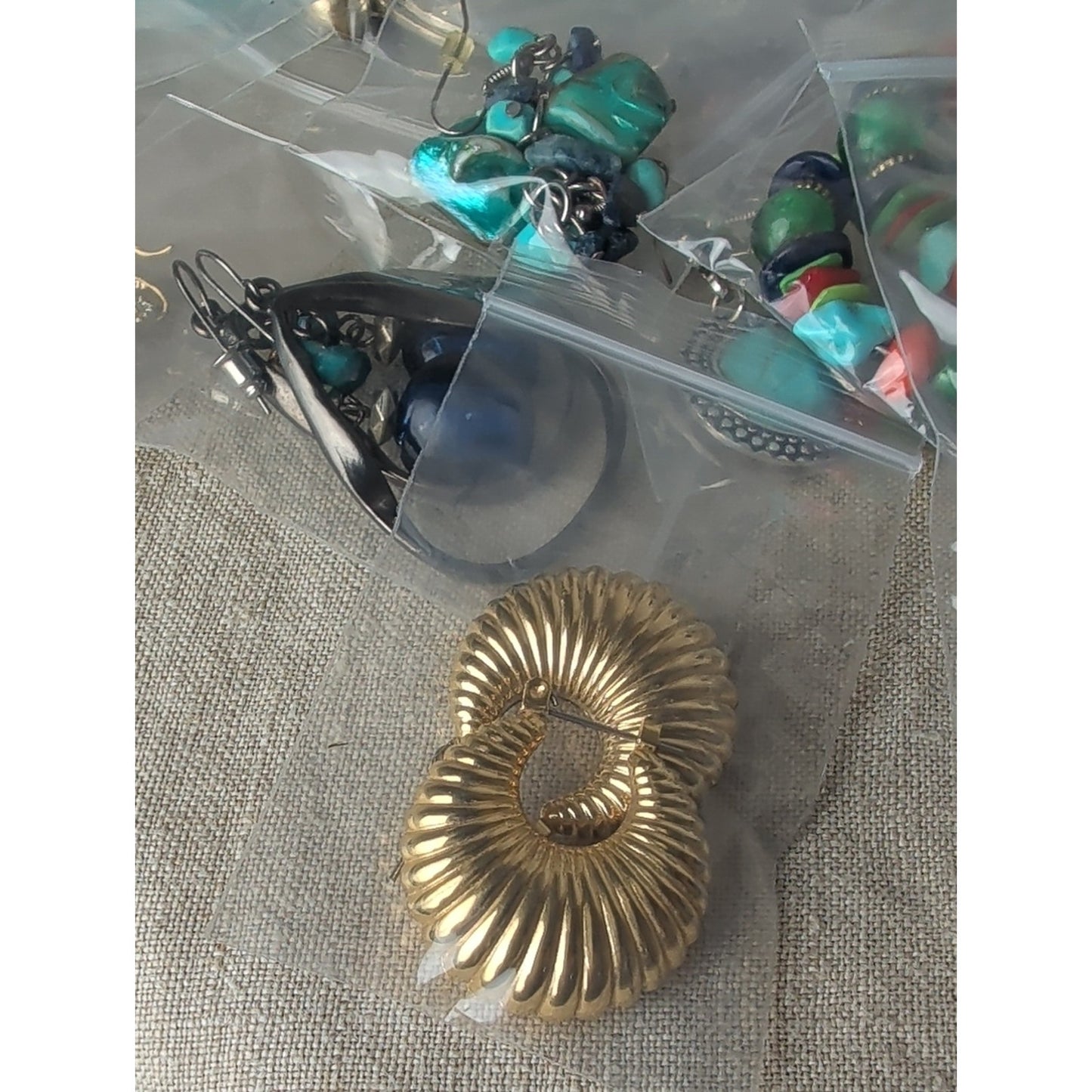 46 Pair Beachy Boho Earring Lot + 4 Stretch Bracelets Coastal Grandma Resell