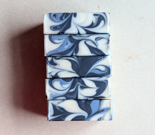 Rainstorm- 4.5 oz Handcrafted Goat Milk Soap-Patchouli, Peppermint, Bergamot