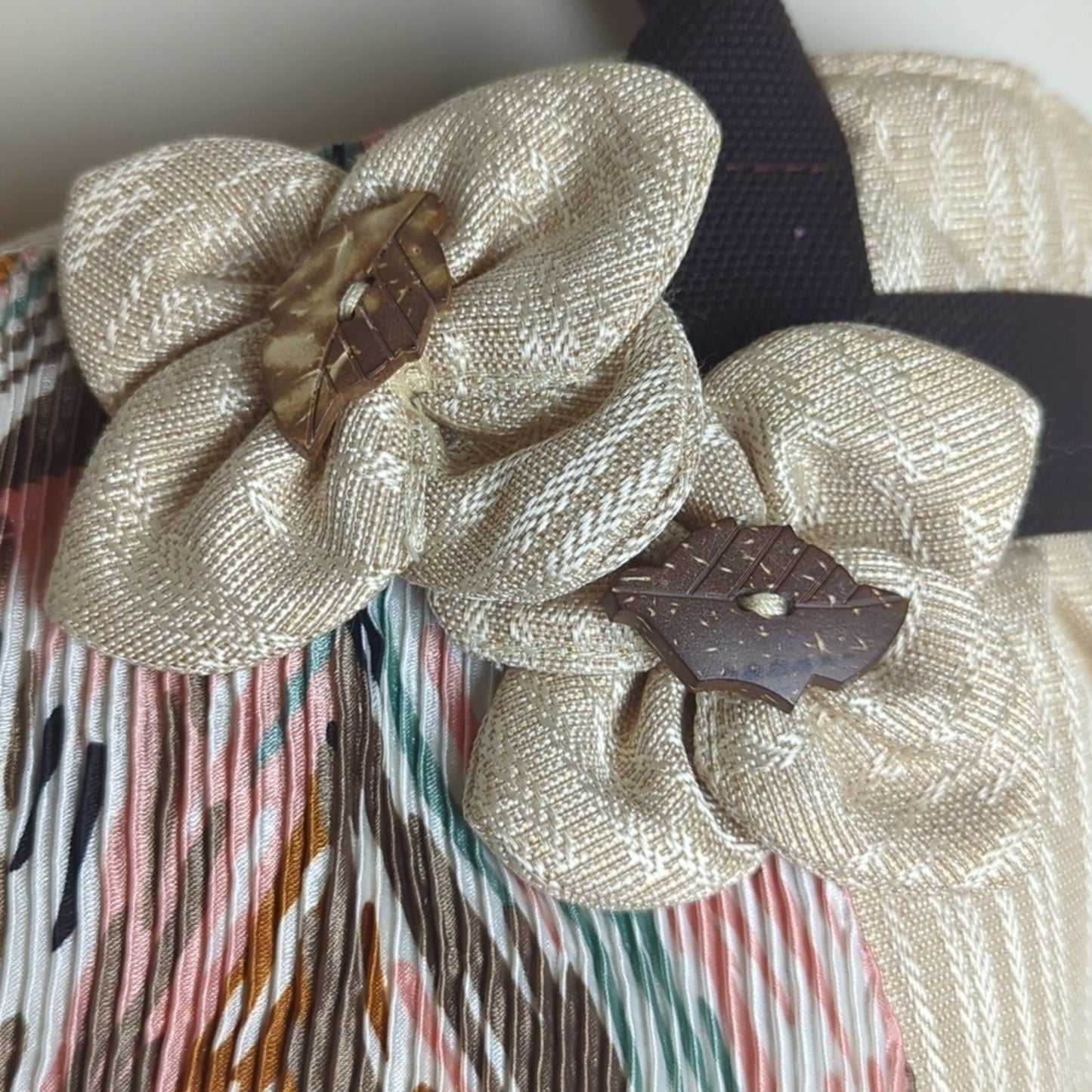 Unique NWT Art to Wear Canvas Handbag Floral Boho Shabby Chic Purse