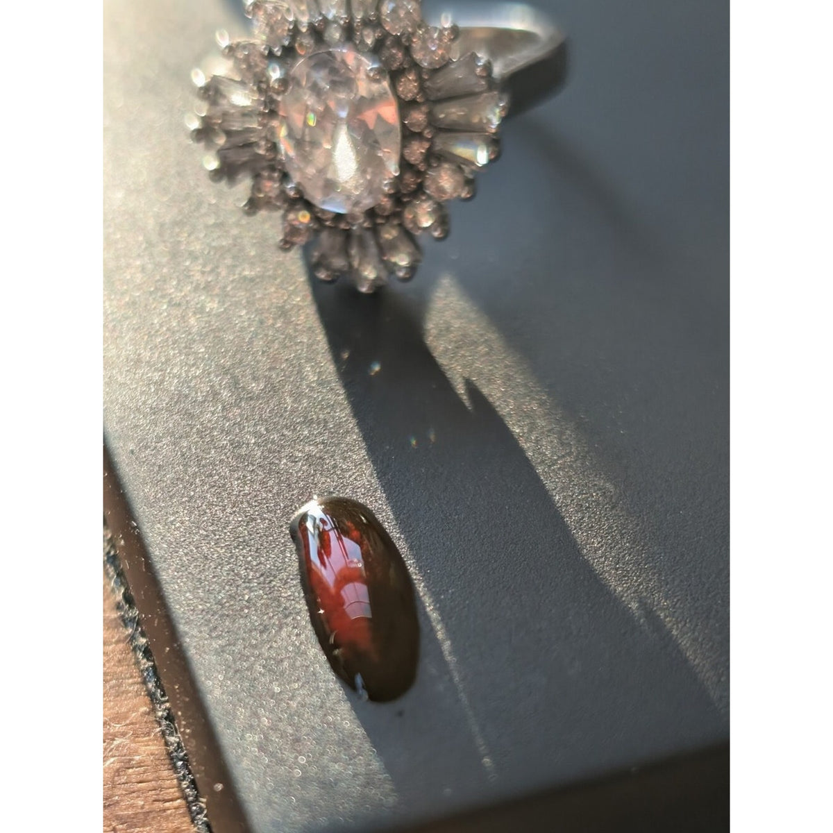 Sterling Silver CZ Halo Ring Y2K Princesscore Cocktail Ring Glam Coquette