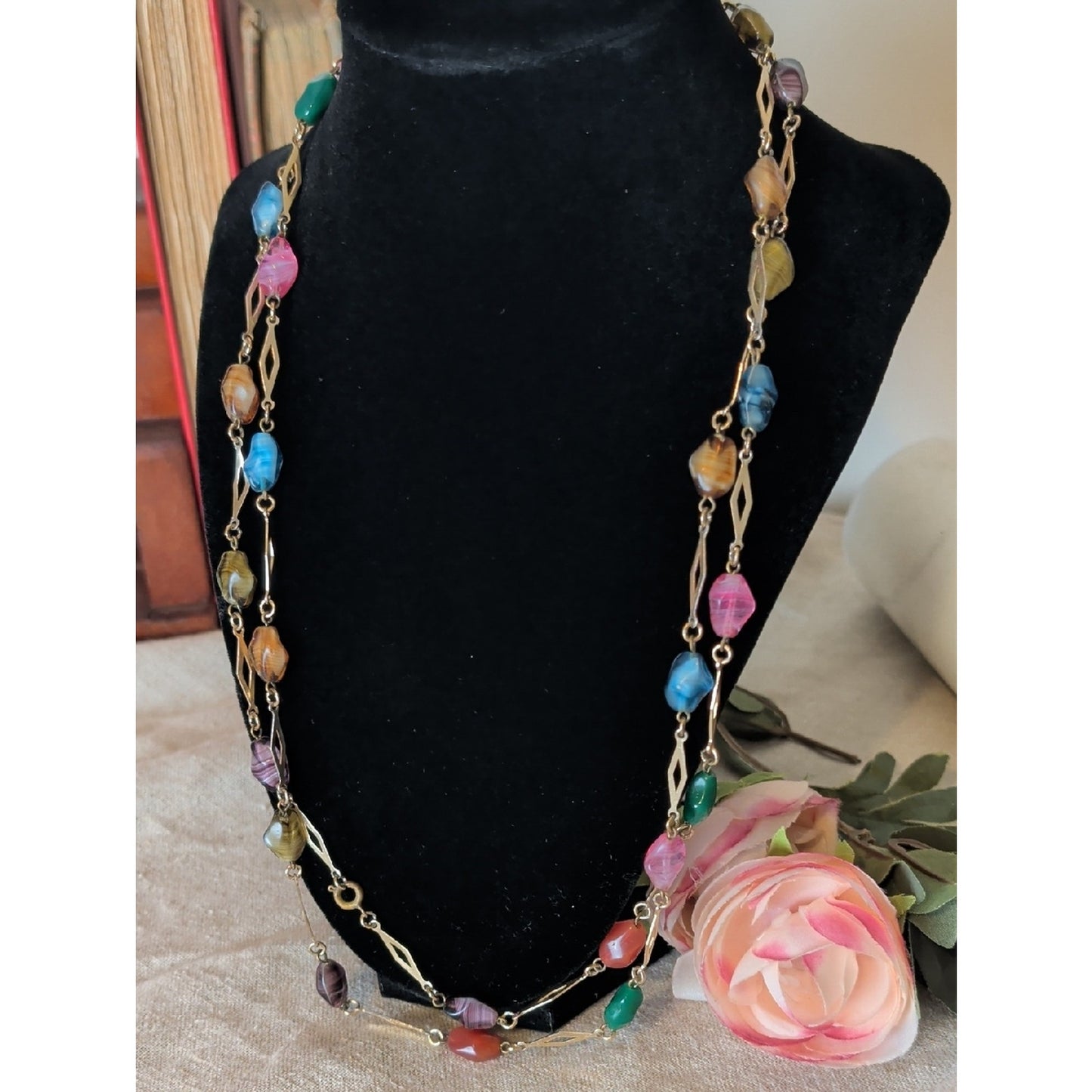 Whimsical Layered Glass Bead Necklaces Fairycore Boho Festival