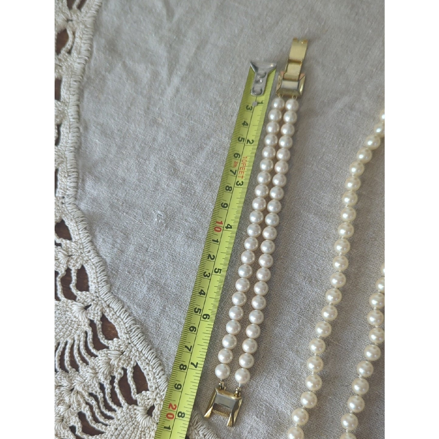 Curated Faux Pearl Set | Layered Vintage-Inspired Necklaces + Double Strand Brac