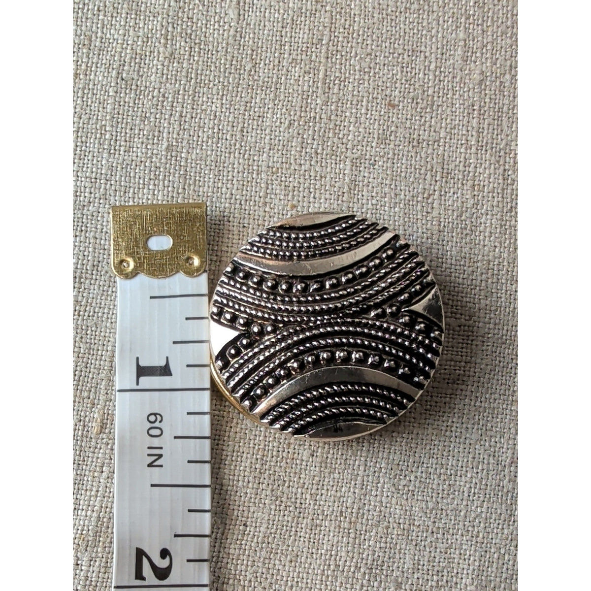 Vintage West Germany Scarf Clip Silver Tone Modernist Textured Statement Jewelry