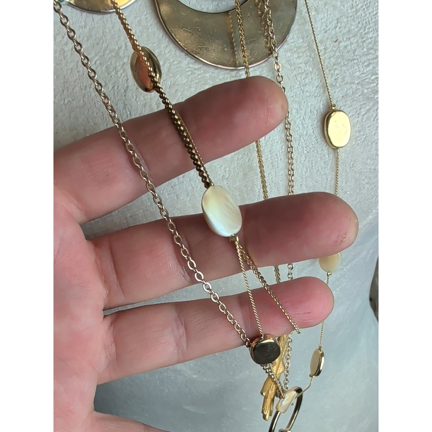 7 Celestial Boho Necklace Bundle Moon  Sun Face Pendant Druzy Glass Festival