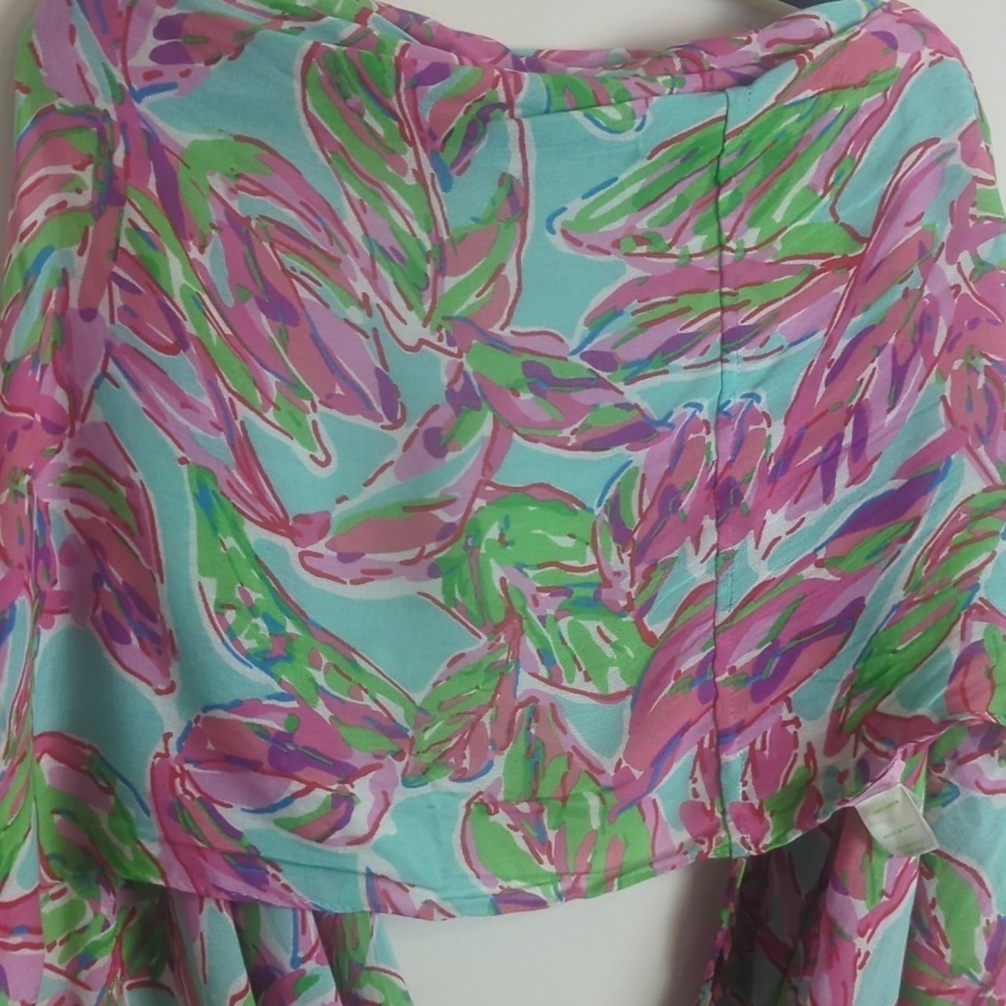 Lilly Pulitzer Infinity Scarf Pink Turquoise Style #4628 Tropical Resort Wear