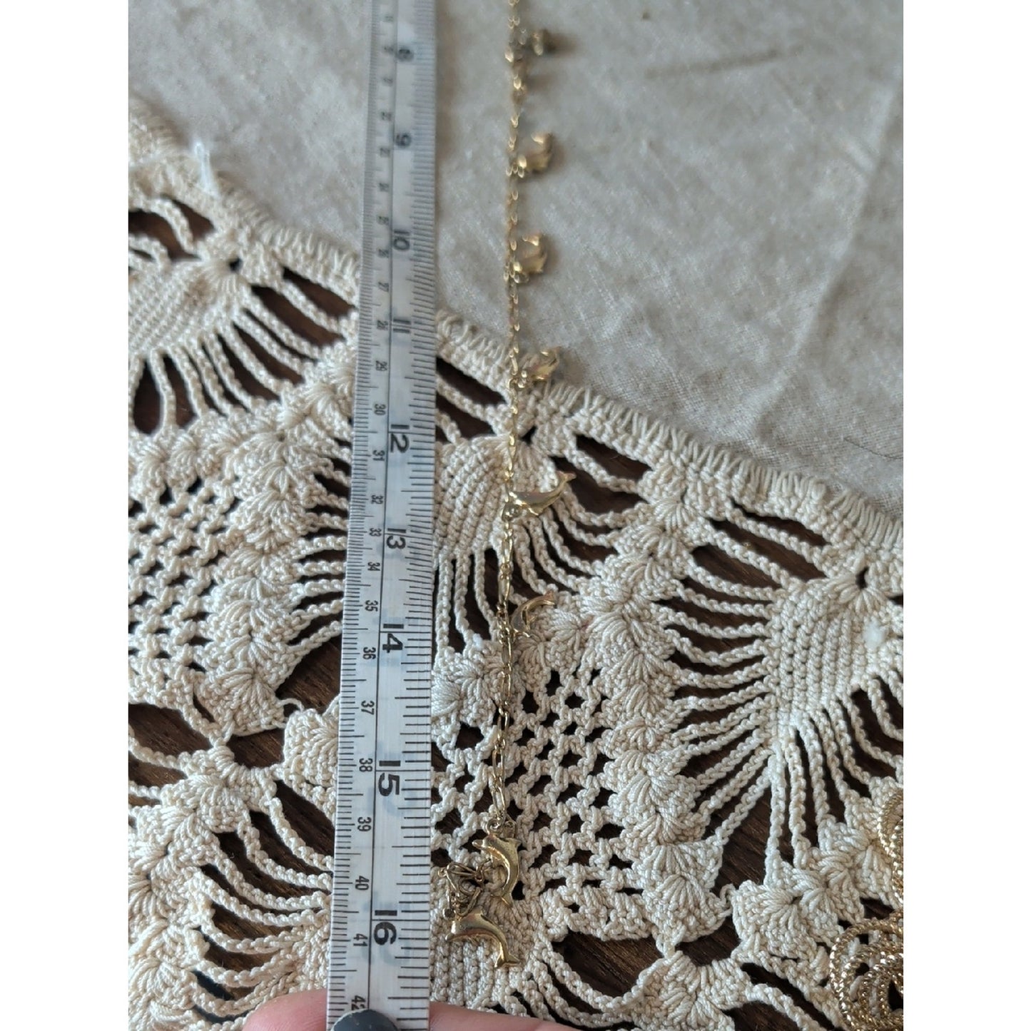 Vintage Dolphin & Star Charm Necklace Gold Tone Coastal Y2K Bracelet / Anklet