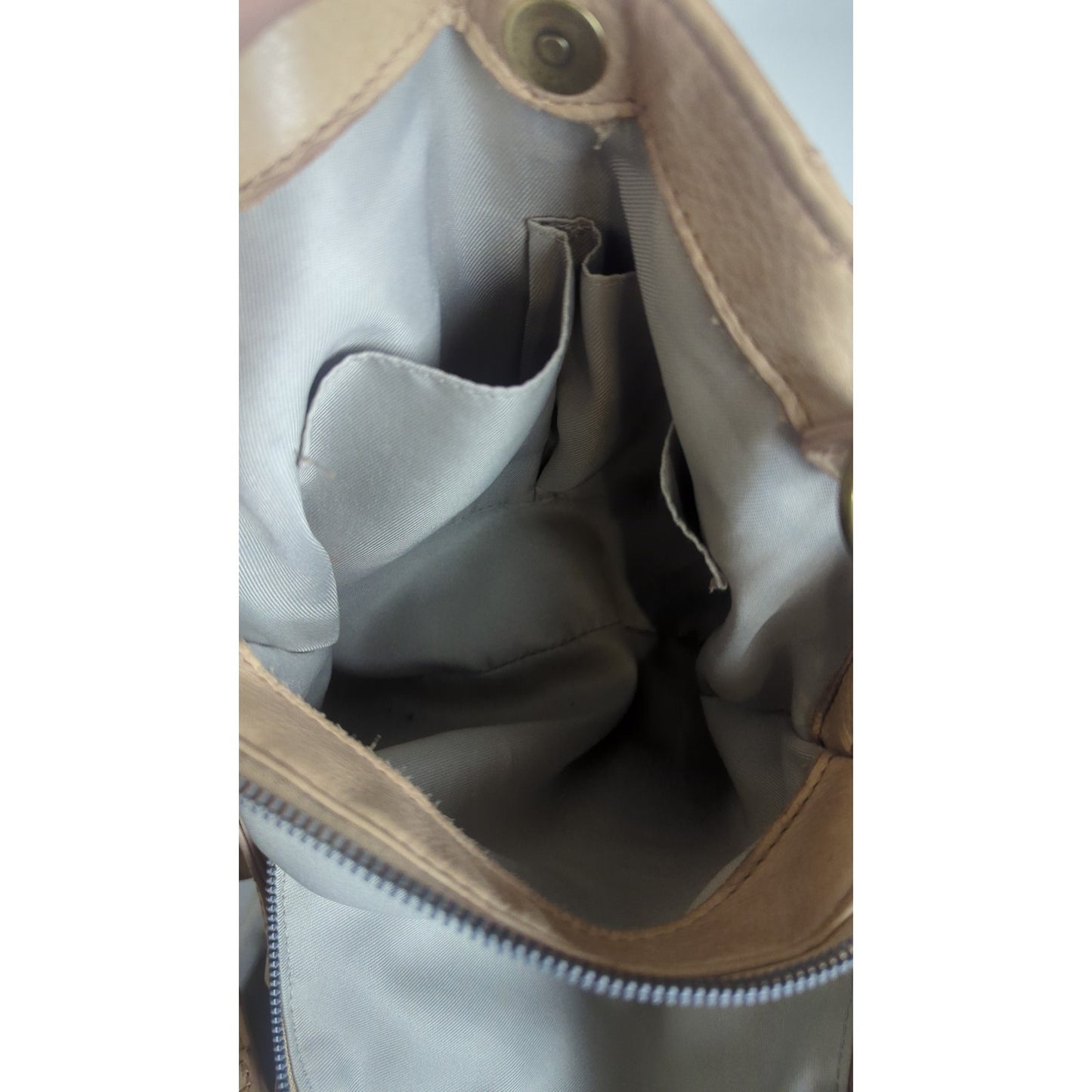 Minimalist American Leather Triple Entry Crossbody Bag Travel