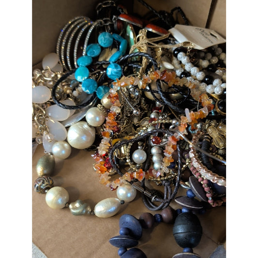 3 Lbs Mystery Craft & Wearable Jewelry Lot Mixed Jewelry