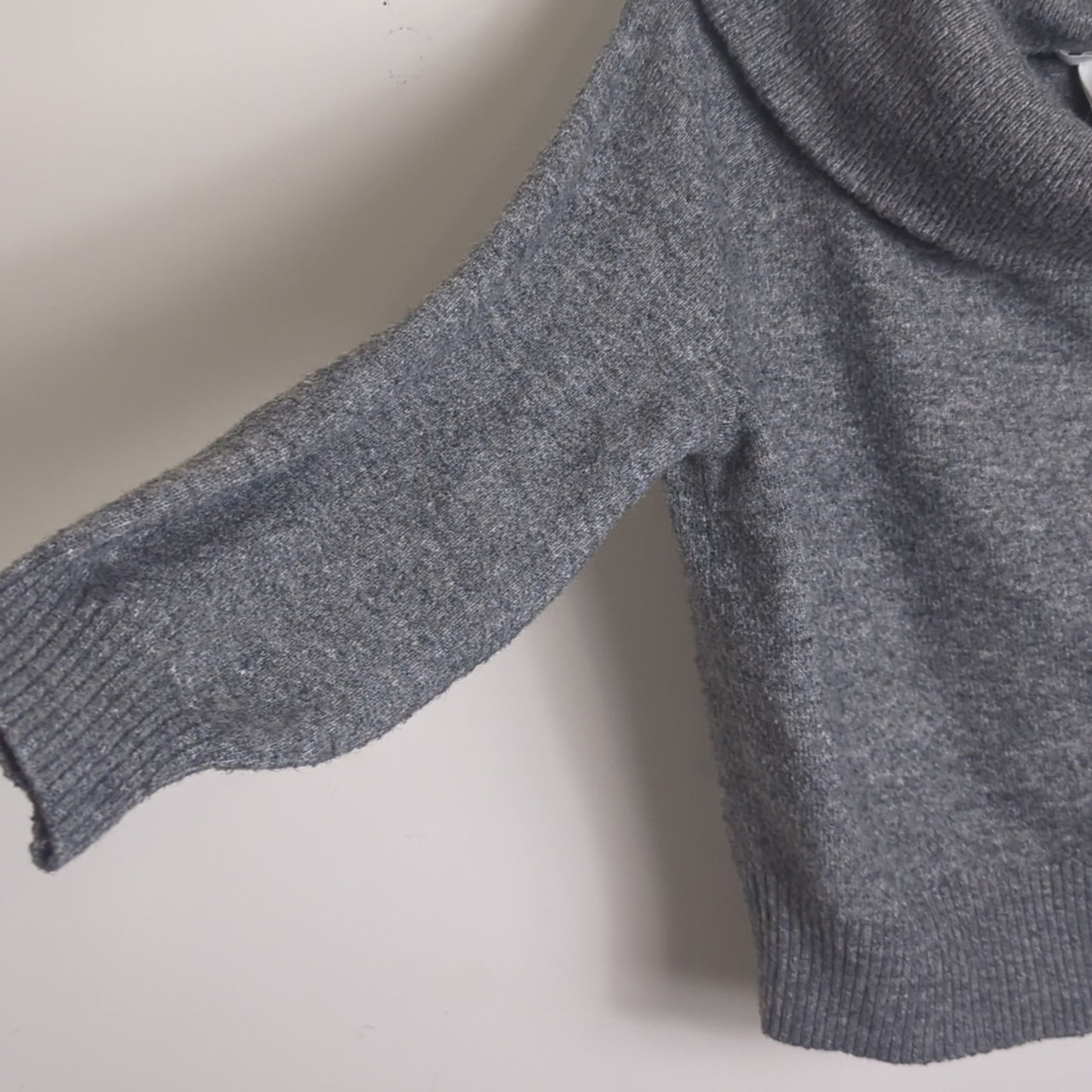 Minimalist Boxy Cowl Neck Sweater Wool Blend Women's Oversized Small