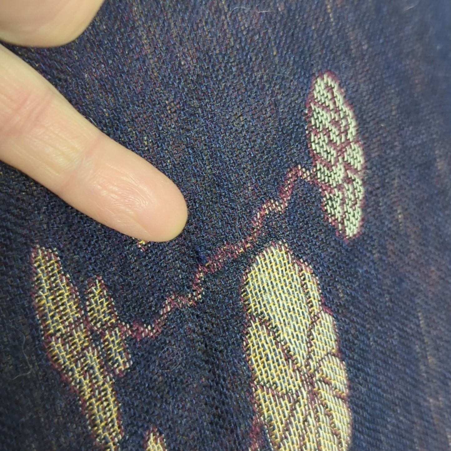 Vintage Dragonfly Water Lily Jacquard Tapestry Shawl Fringe Blanket Scarf Woodland Whimsical