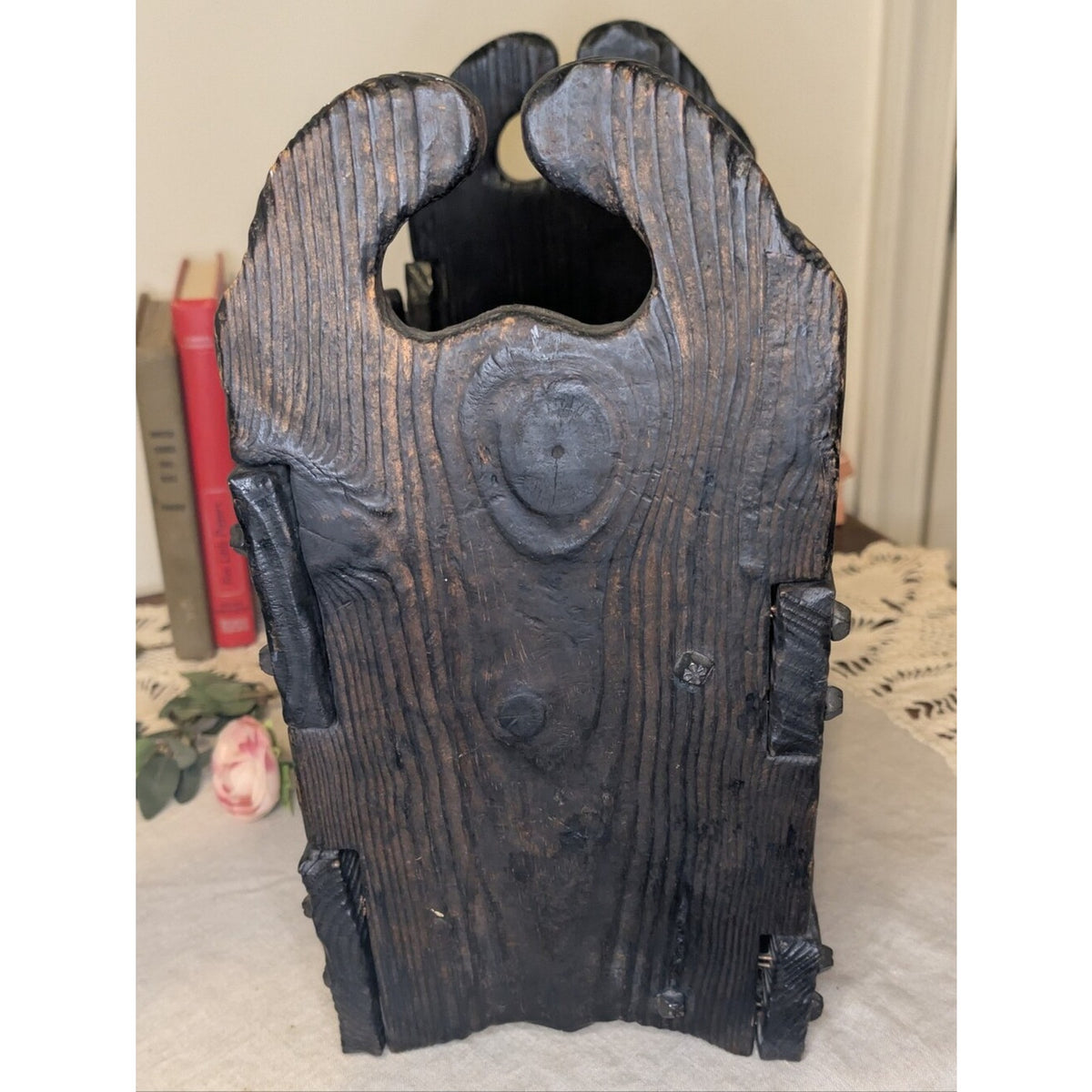 Rustic Gothic Wooden Wine Rack  Castlecore Jewelry Organizer Display