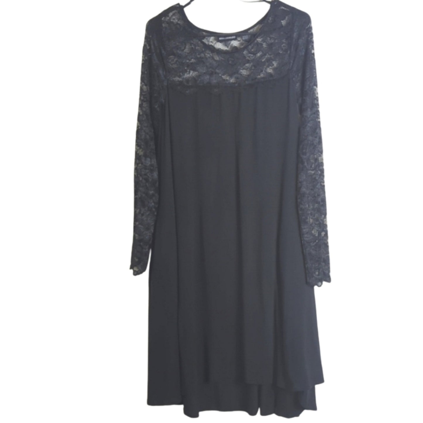 Whimsigoth Black Laced Hi-Lo Dress with Pockets Women's Size Small