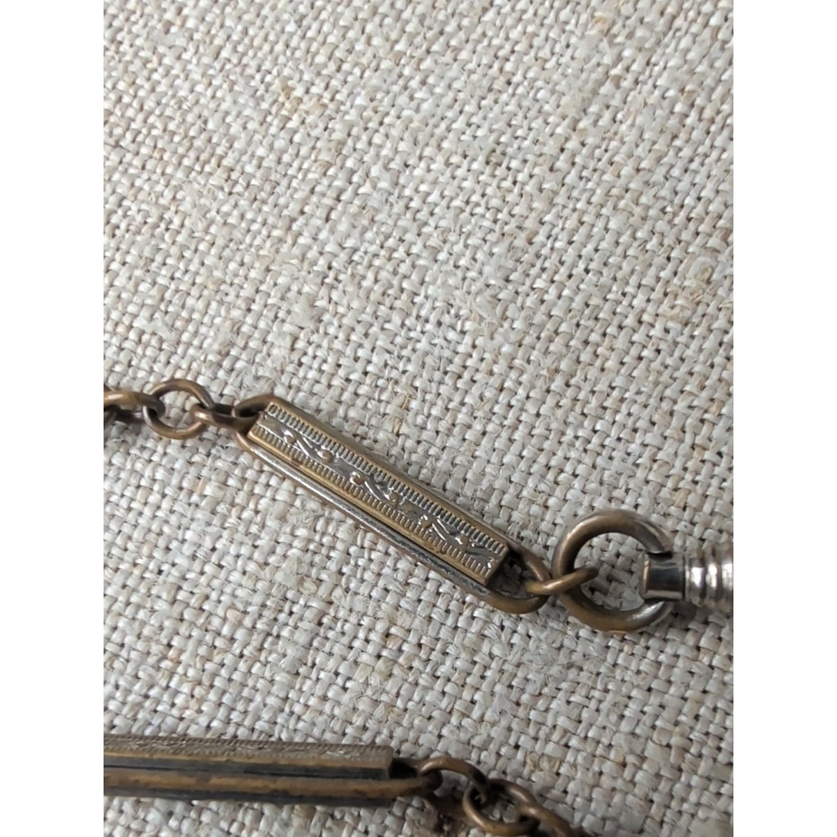 1920's/30's Art Deco Gold Filled Engine Turned Watch Chain Pocket Watch Chain