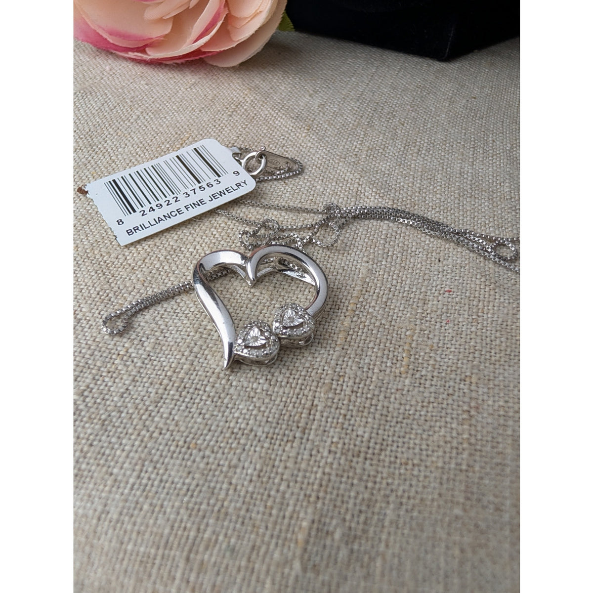 Brilliance Fine Jewelry Diamond Accent Heart Necklace