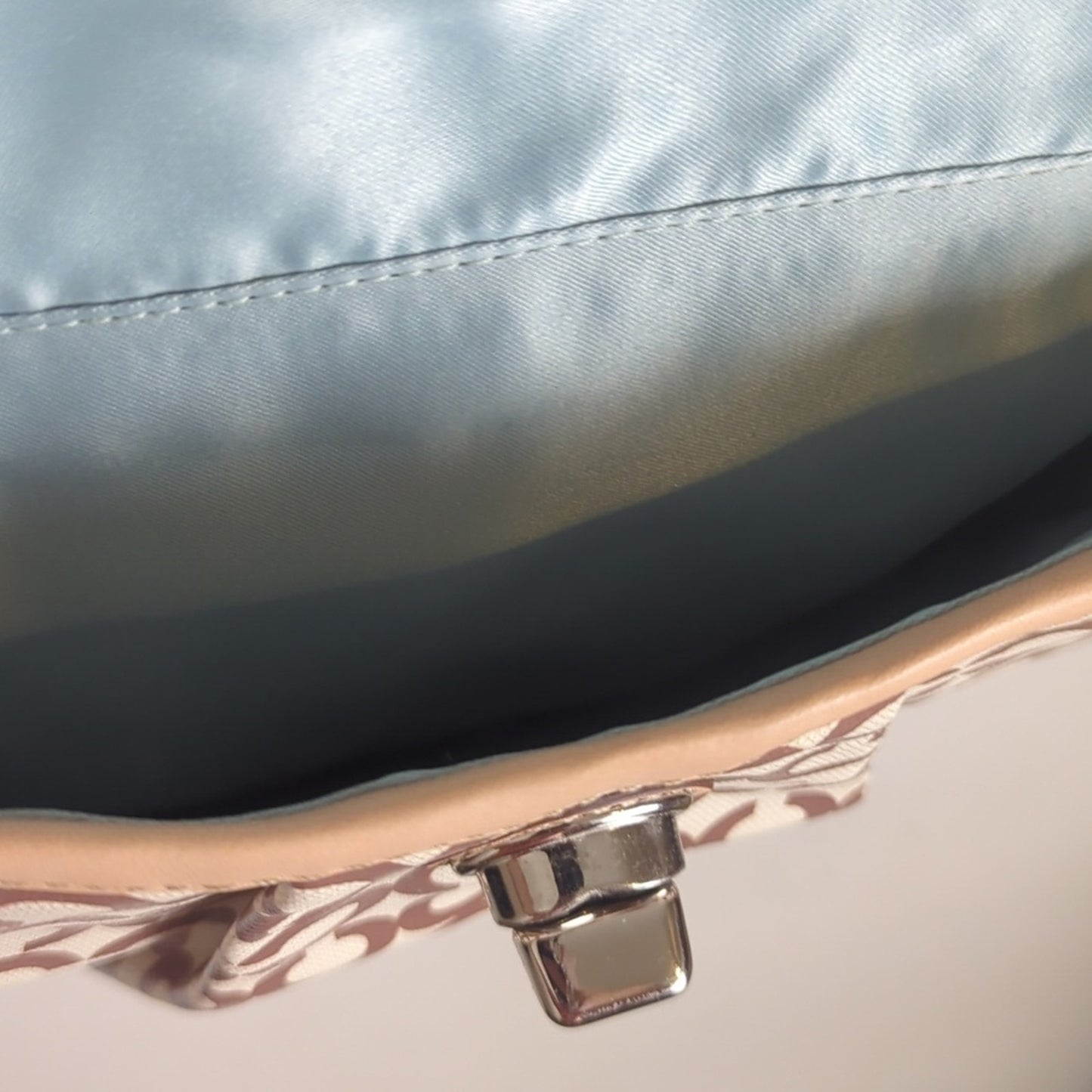 Coach "Leah" Coated Canvas Hobo Large Crossbody Tote Bag Two Bag Charms