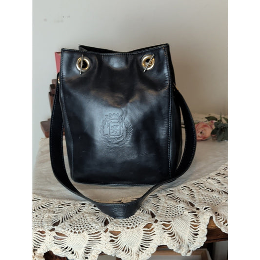 Vintage Antonio Parriego Leather Shoulder Bag Heritage Minimalist Equestrian