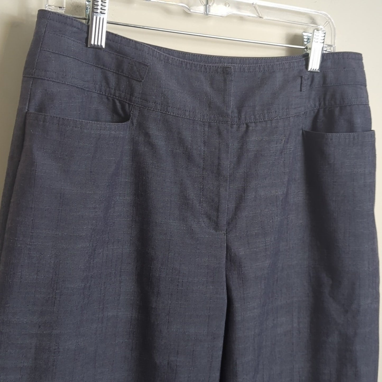 Minimalistic Grey Wide Straight Leg Pants Women's Size 12