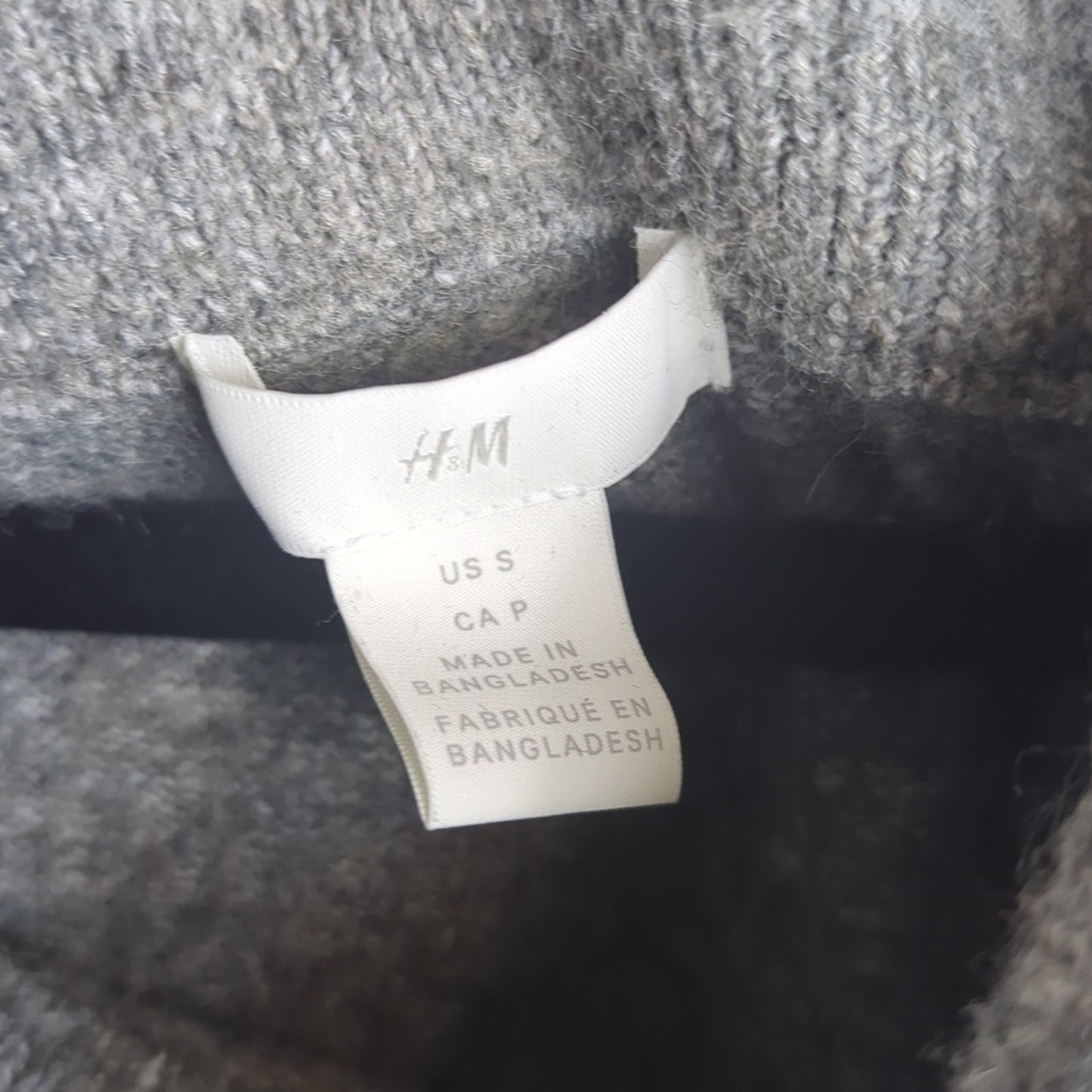Minimalist Boxy Cowl Neck Sweater Wool Blend Women's Oversized Small