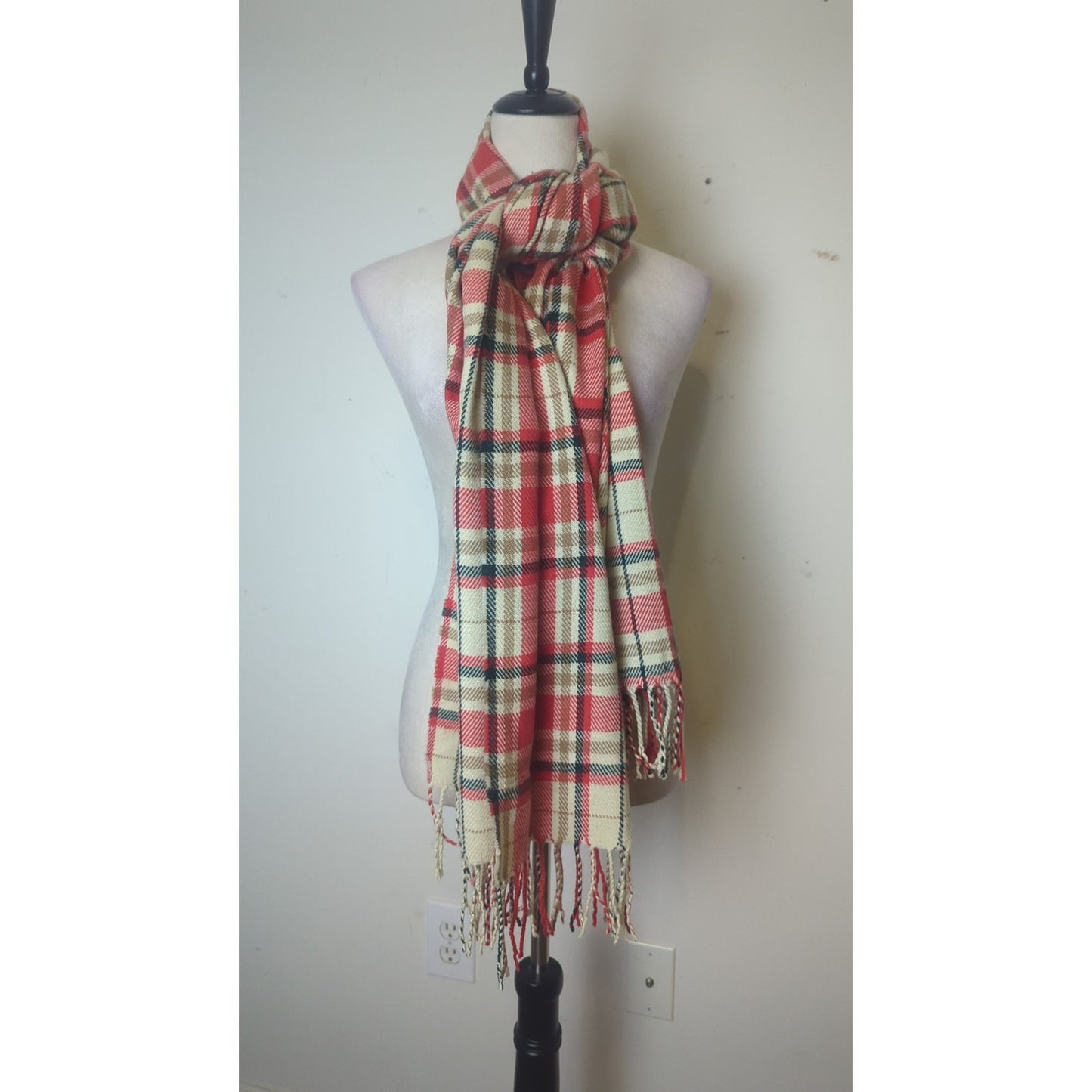 J.Crew Holiday Preppy Tartan Plaid Shawl Scarf Wrap  One size