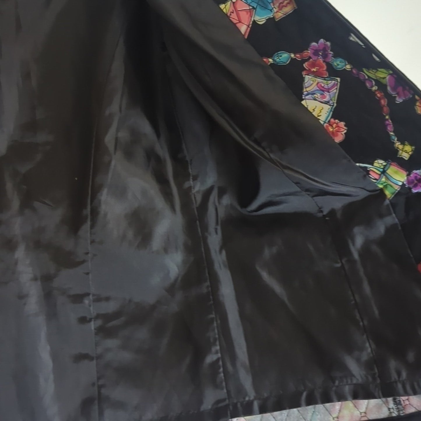 Vintage Quilted Stitched Art to Wear Zip-up Jacket Floral Stationary  Women's Sma…