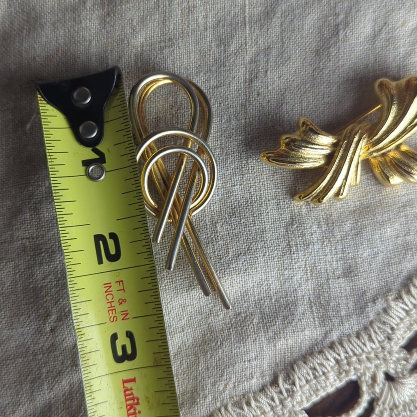 Vintage Signed Brooch Set – Gerry & Sarah Coventry Gold Tone Costume Jewelry