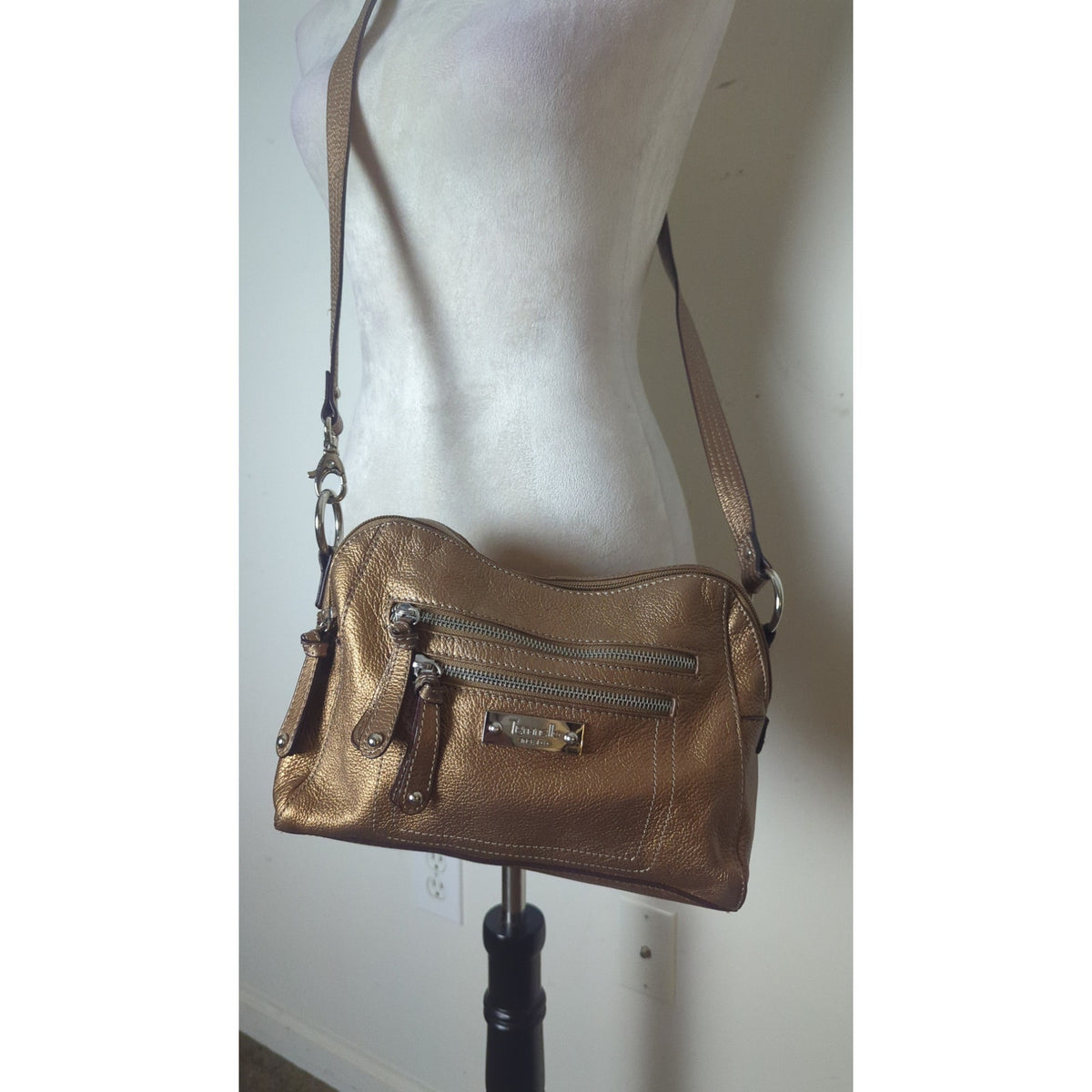 Y2K Vintage Nostalgic Textured Pebbled Leather Copper Crossbody Bag