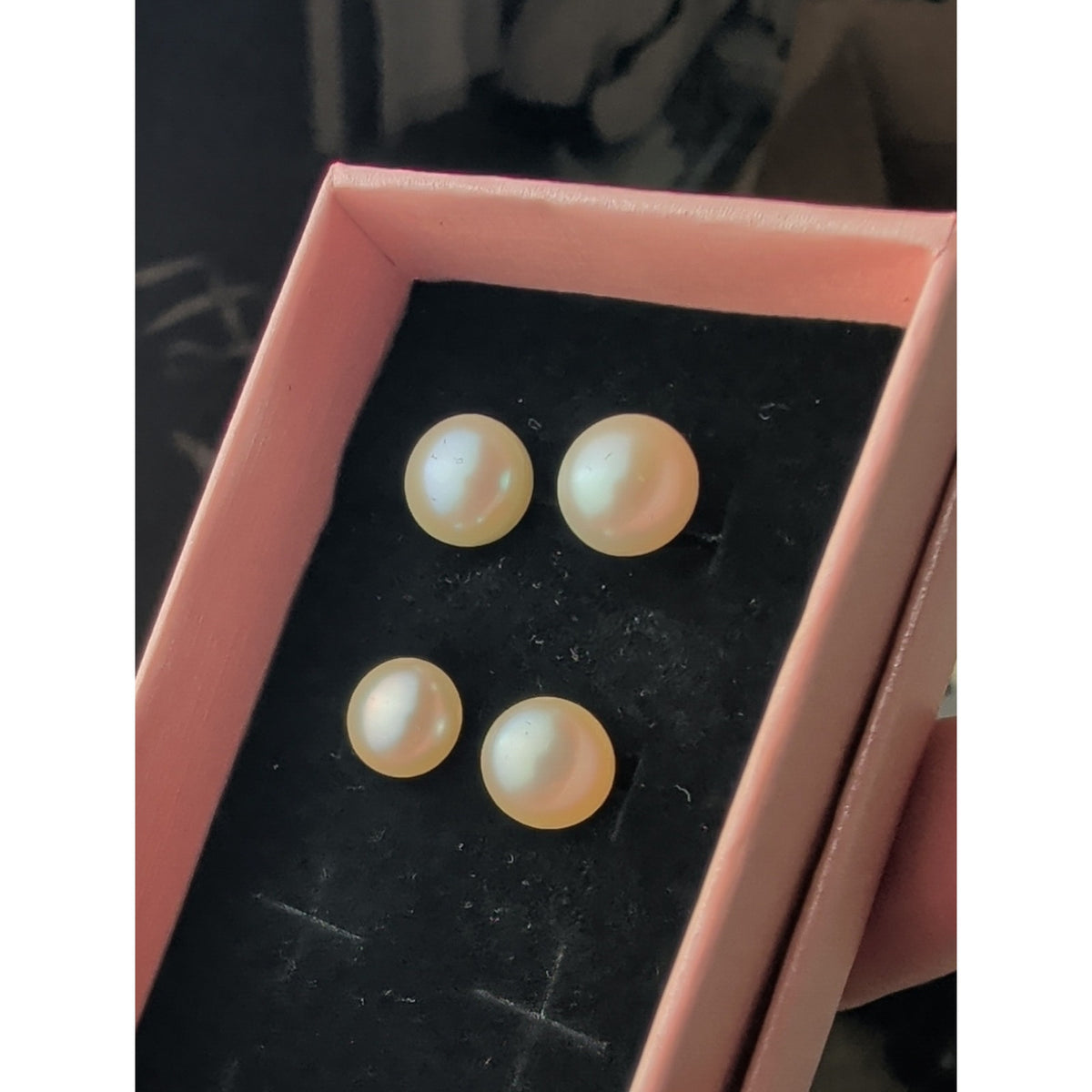 Genuine Pearl Sterling Silver Stud Earrings 2 Pair Set Classic Fine Jewelry