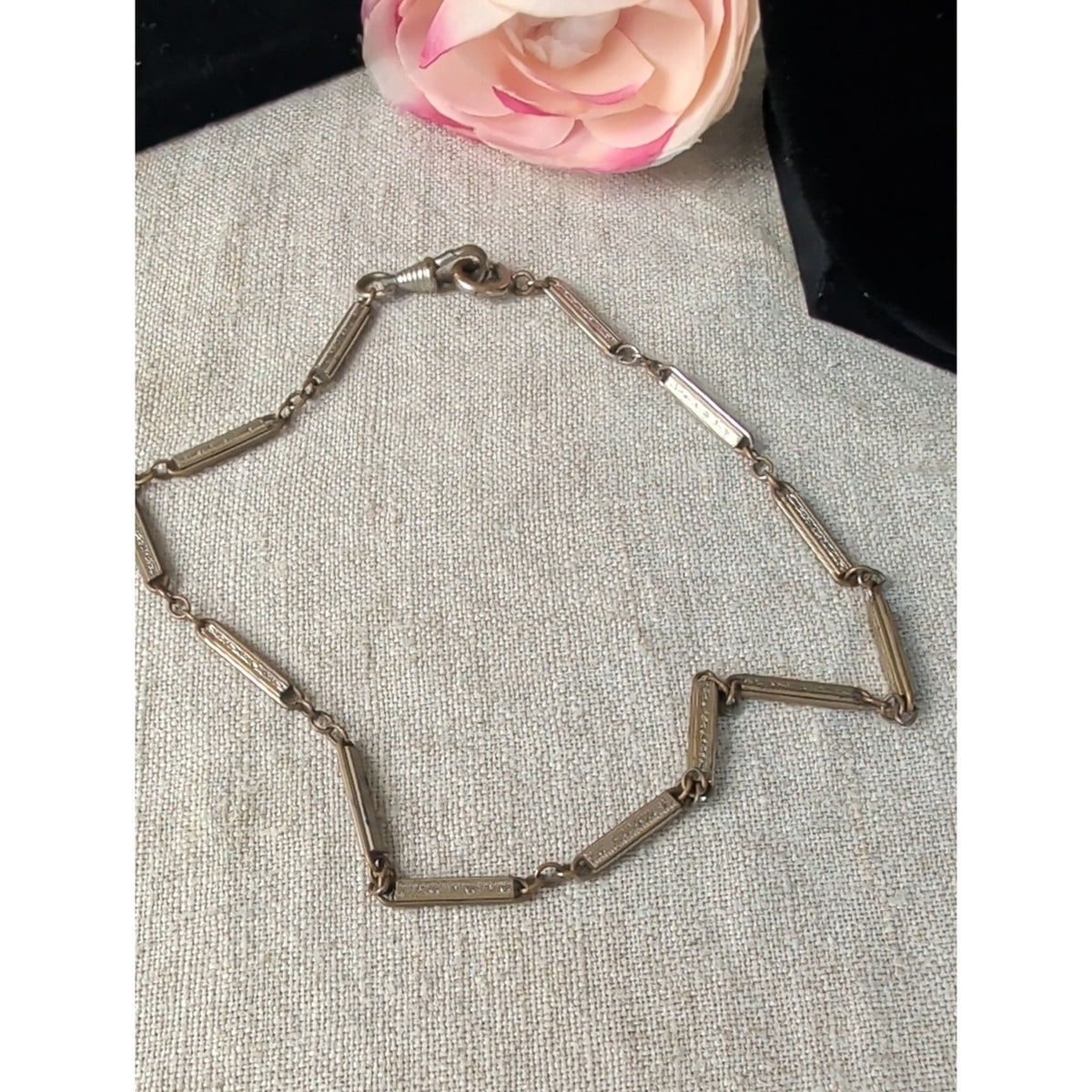 1920's/30's Art Deco Gold Filled Engine Turned Watch Chain Pocket Watch Chain
