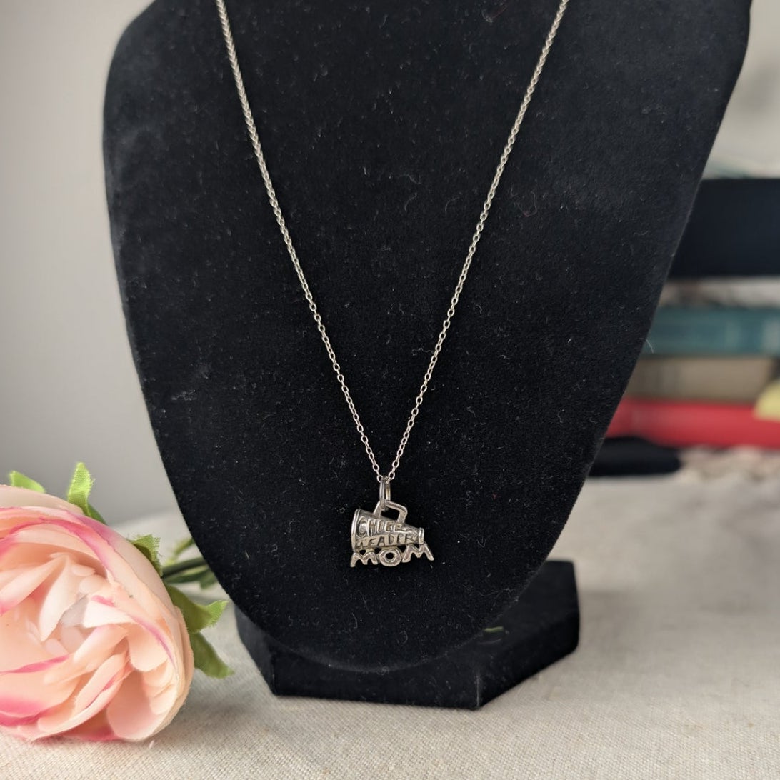 Cheerleader Sterling Silver Pendant & Necklace Gifts for Mom
