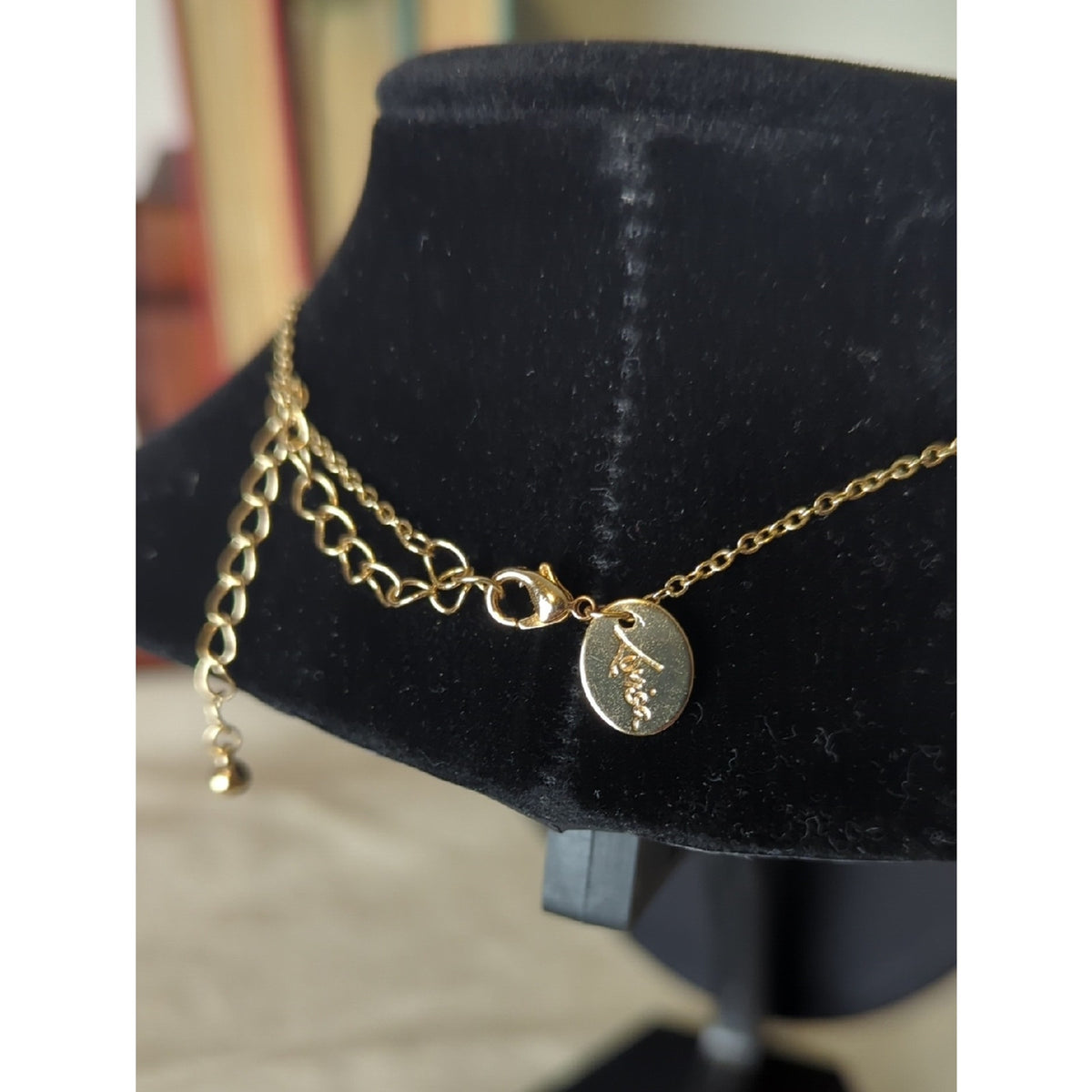 Gold Tone CZ Vine Drop Necklace  Soft Glam Bridal Inspired  Romantic Statement