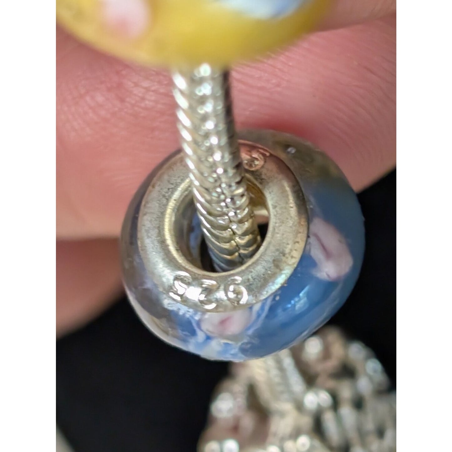 Artisan Lampwork Glass Bead Necklace 925 Sterling Beads European Style Charm