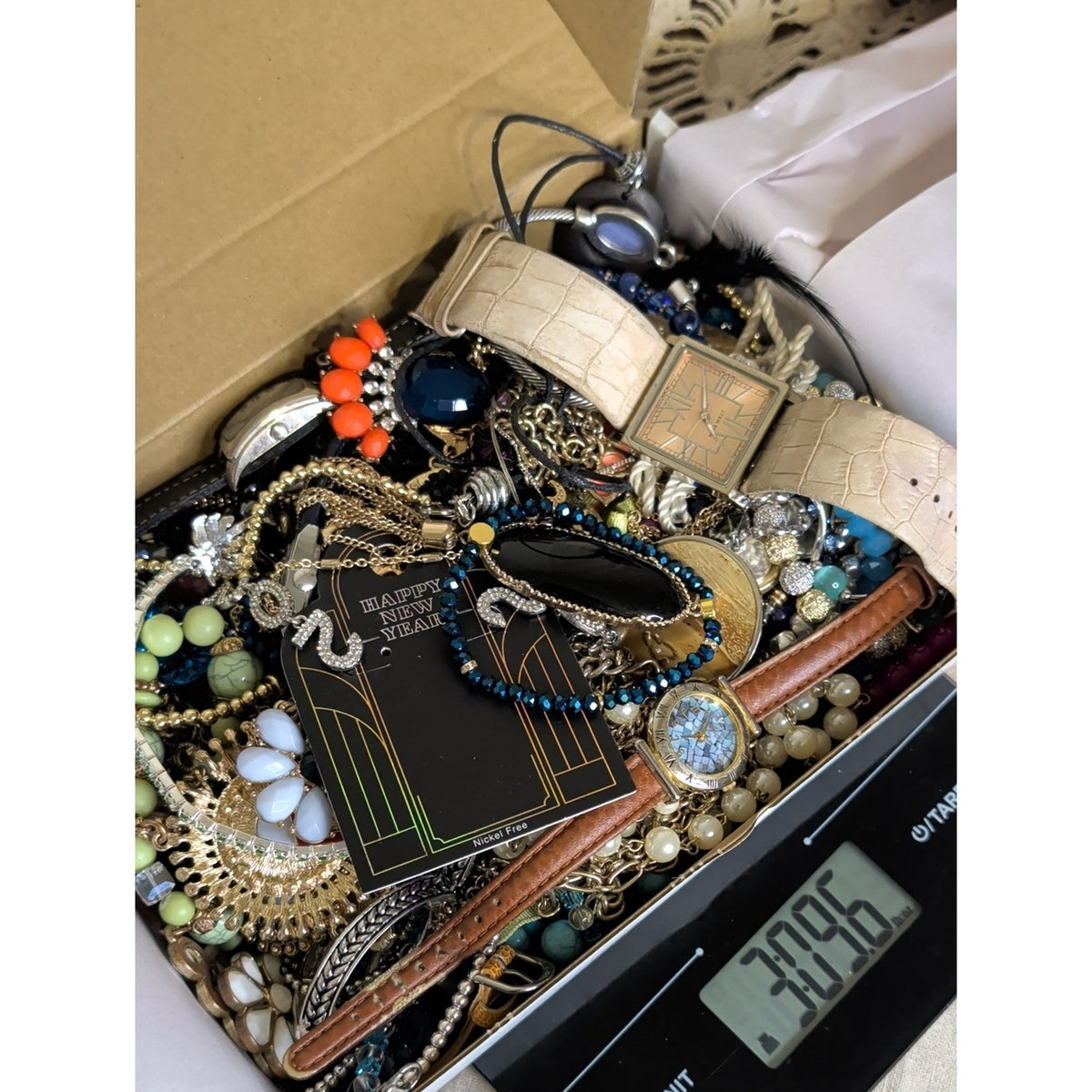 3 Lb Of Mystery Craft Jewelry! Some Wearable!! Treasure Hunt!