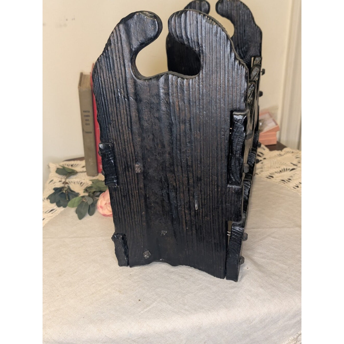 Rustic Gothic Wooden Wine Rack  Castlecore Jewelry Organizer Display