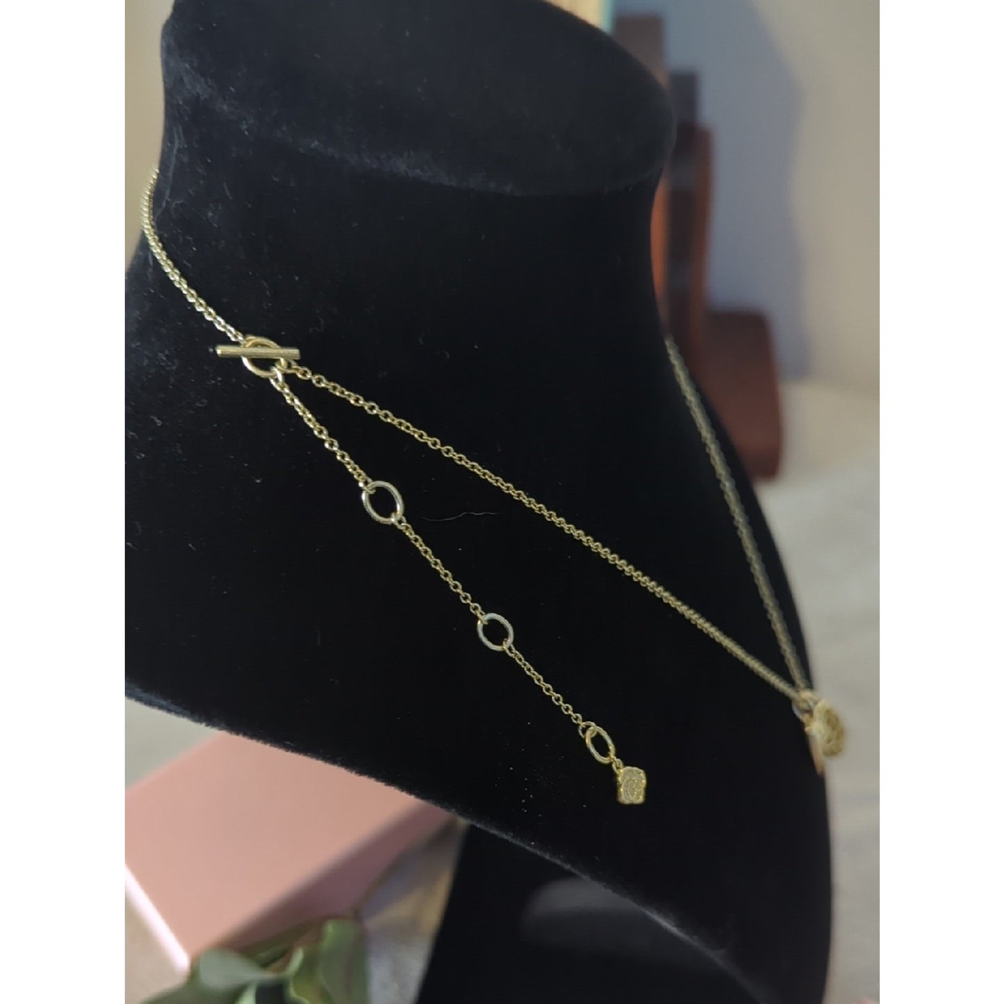 Kendra Scott Charm Pendant Necklace Gold Tone Layered Look Removable Spike Charm