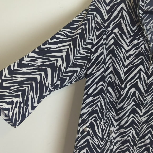 Chico's Energy Zebra Print Chic360 Zipper Front Jacket Women's Large